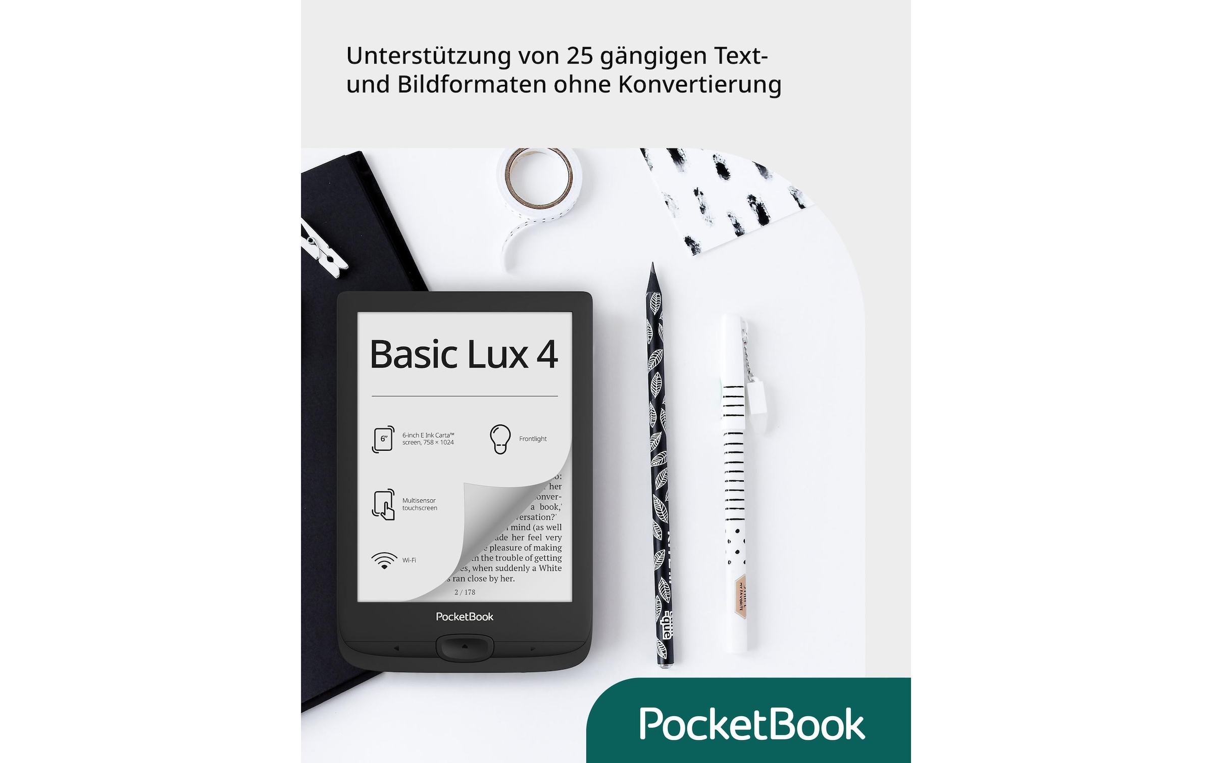 PocketBook E-Book »Reader Basic Lux 4 Schwarz«