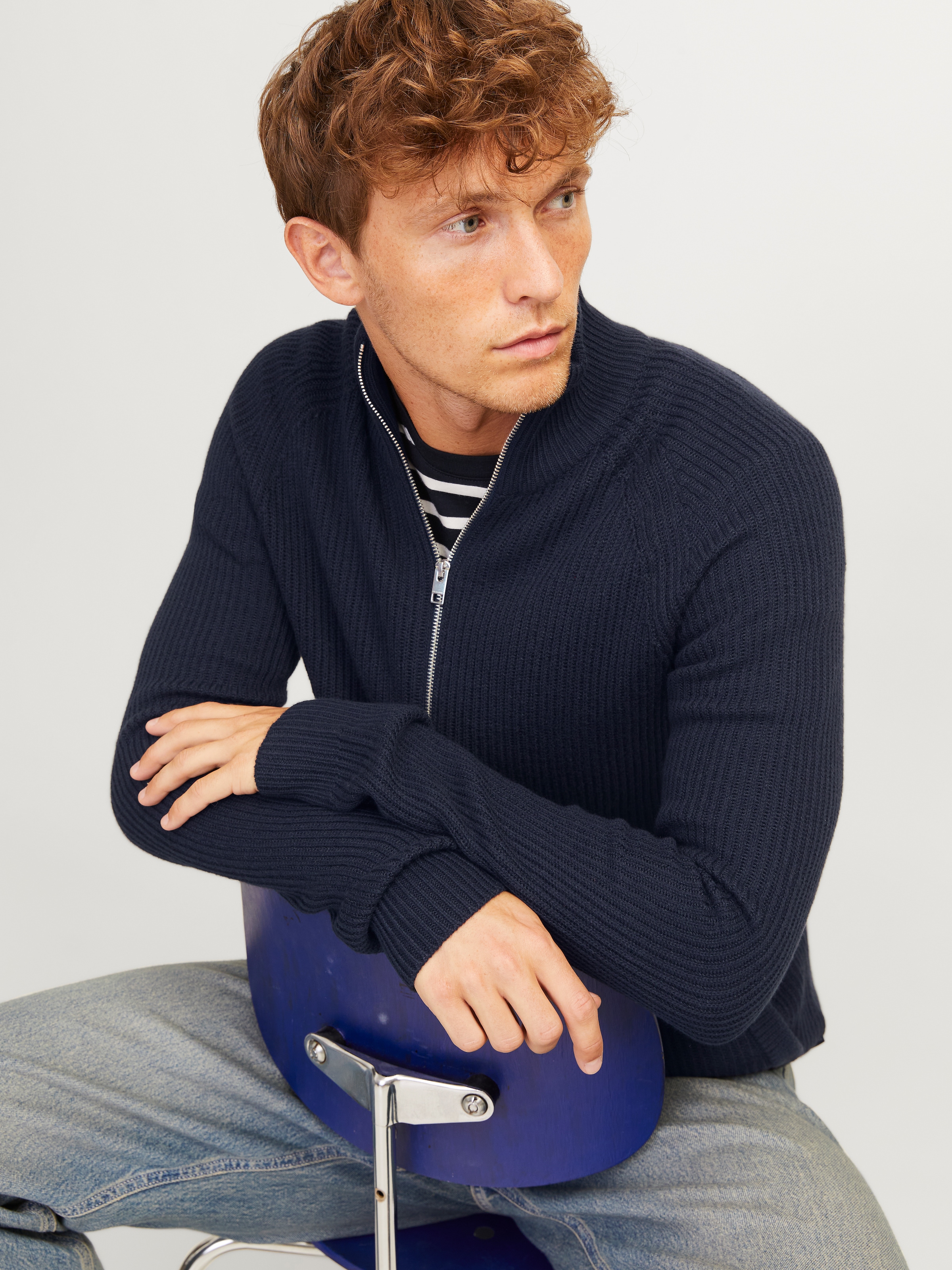 Jack & Jones Strickjacke »JJPANNEL KNIT ZIP CARDIGAN AW24«