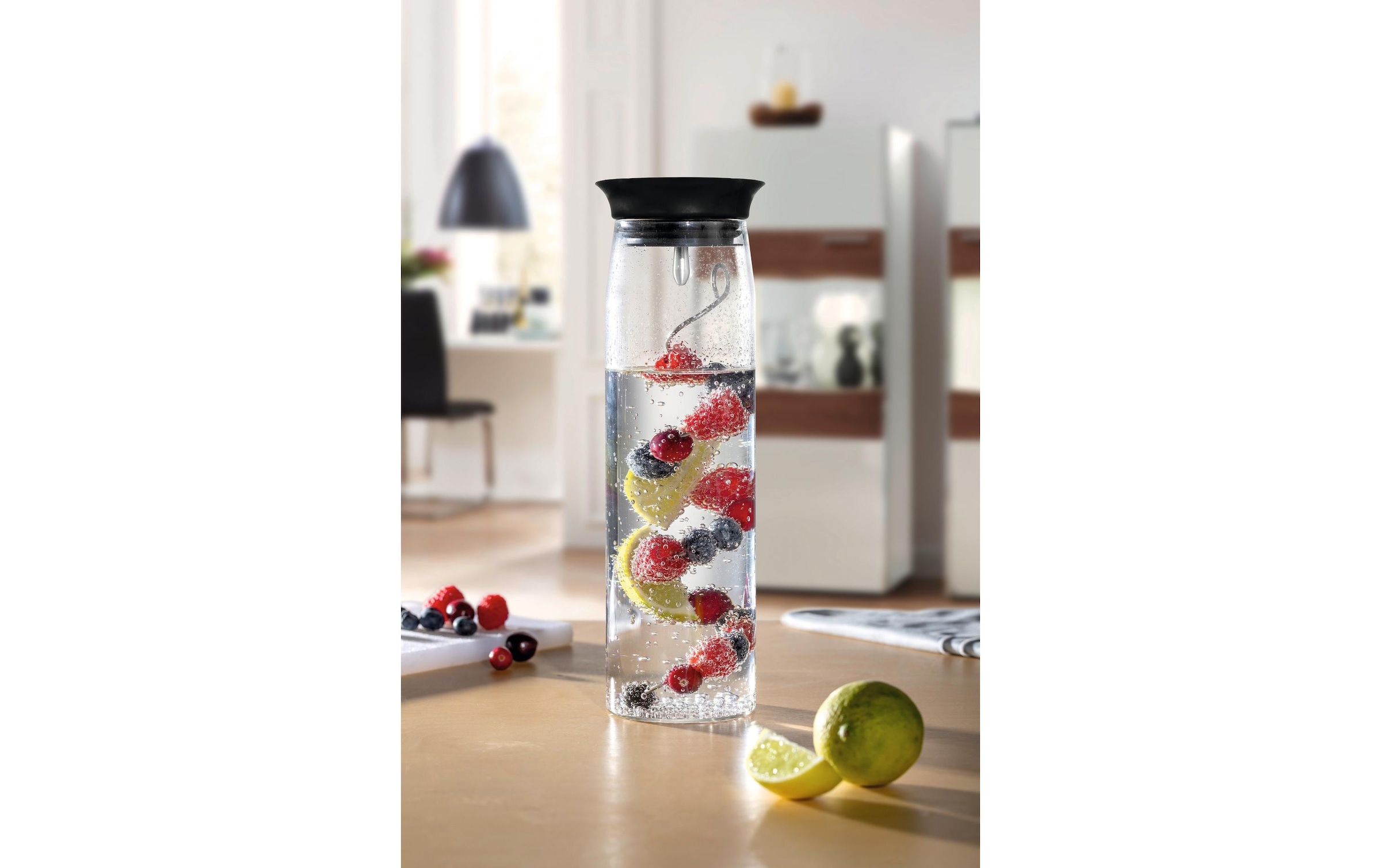 LEONARDO Wasserkaraffe »mit Fruchtspiess, 1 l, Transparent«