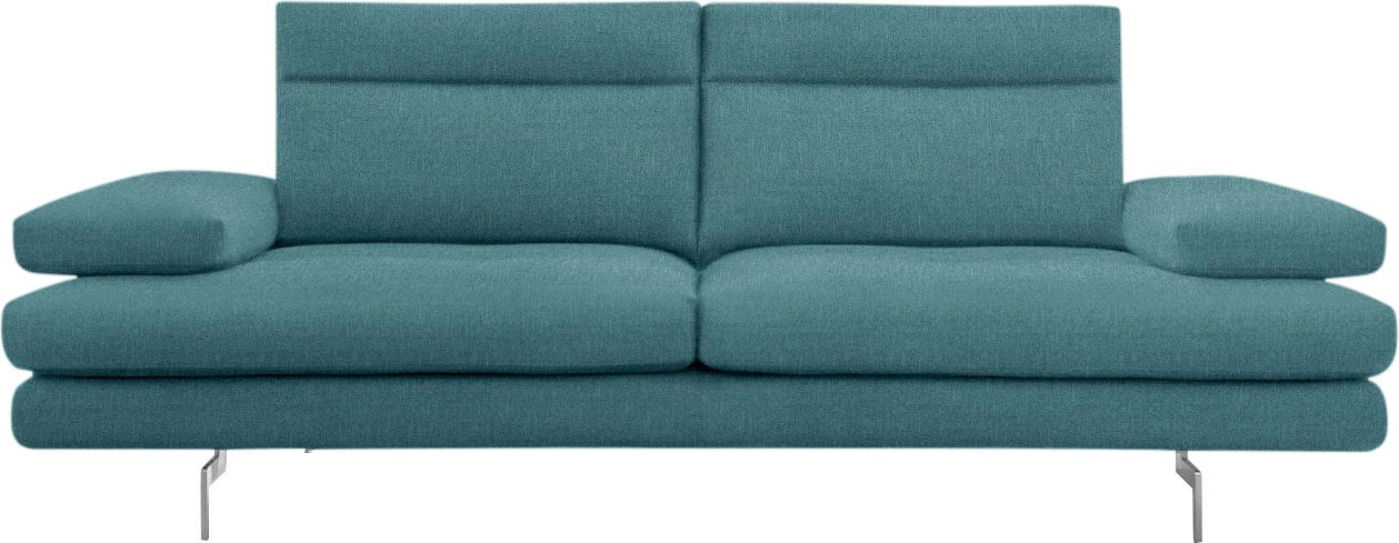 CALIA ITALIA 3,5-Sitzer »Toby Wing, italienisches Designsofa mit erstklassigem Sitzkomfort«, inklusive Sitztiefenverstellung, Füsse in Chrom glänzend