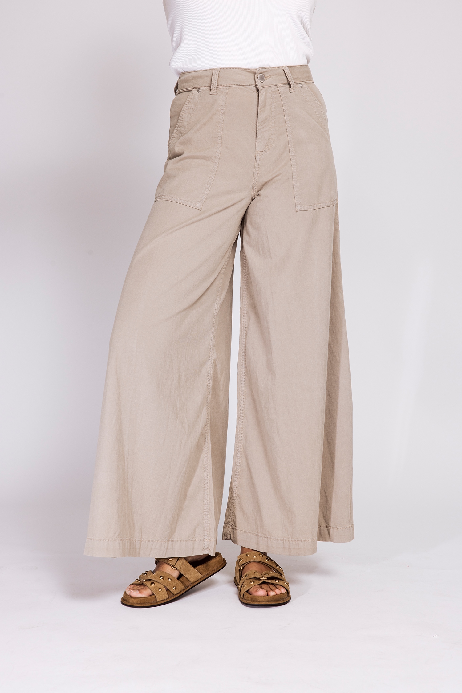 Zhrill Culotte "CHATTI" extra weiter Jeans-Style, normale Passform, mit Gürtelschlaufen