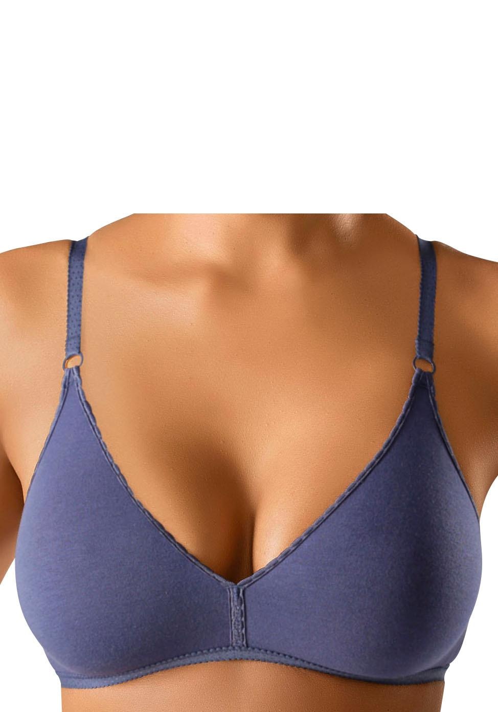 petite fleur Bralette-BH, (Packung, 2 Stück), ohne Bügel aus angenehm weicher Baumwollqualität