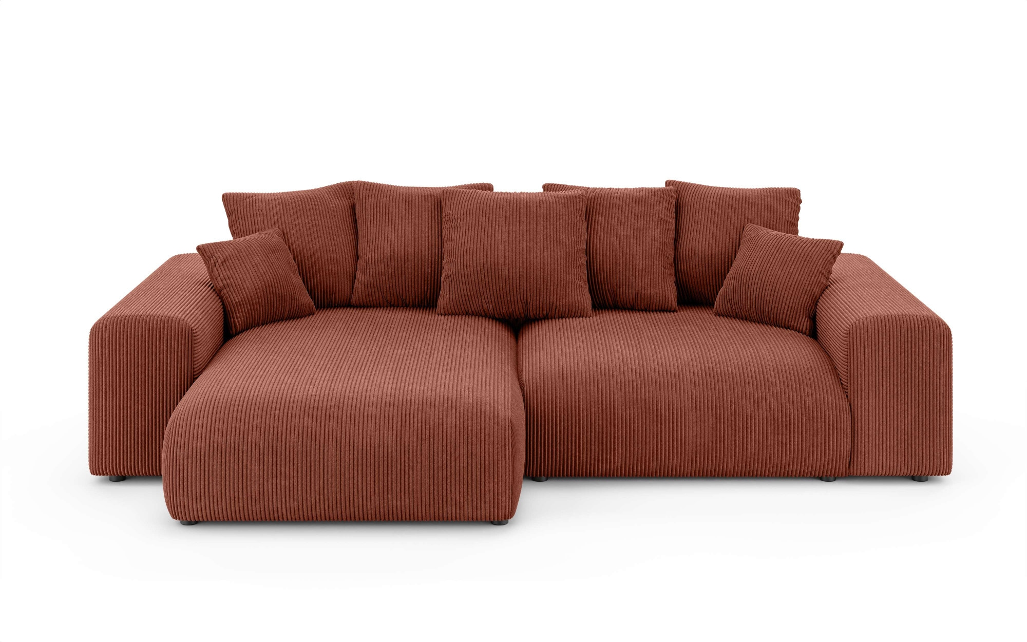 Home affaire Ecksofa »LAKESIDE mit Bettfunktion und Bettkasten, B/T/H 257/166/84 cm«, L-Form, Recamiere beidseitig montierbar, mit Wellenunterfederung