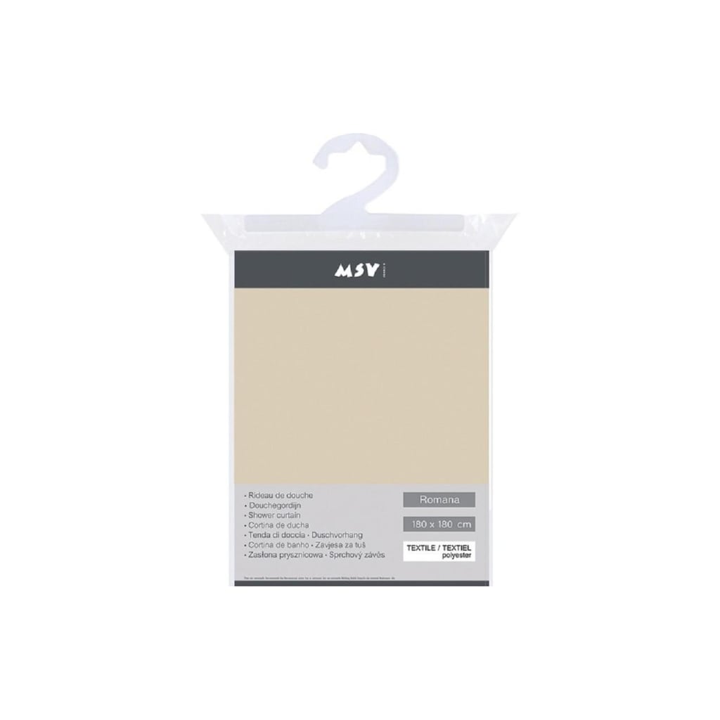 MSV Duschvorhang »Romana, Taupe, Polyester«