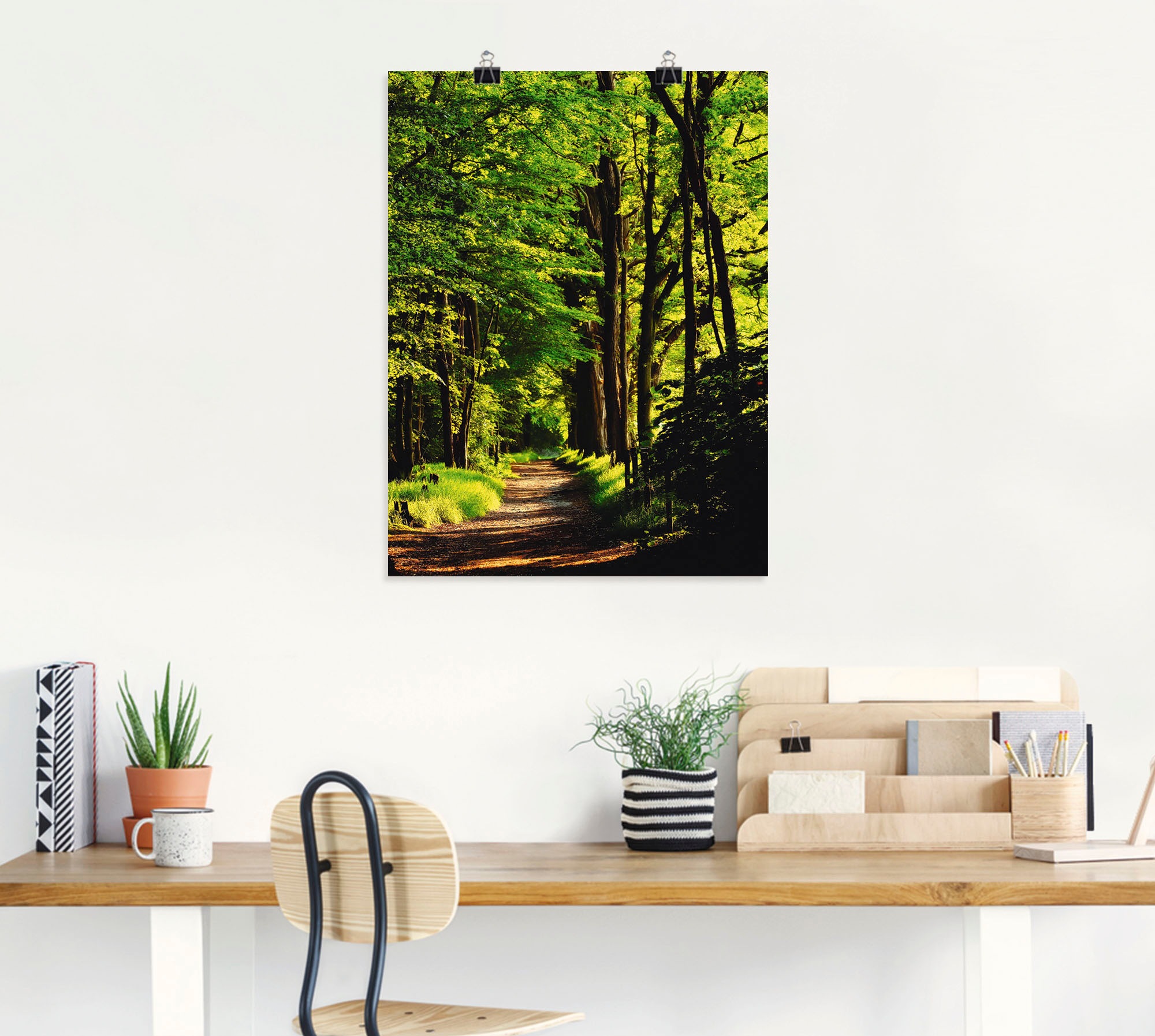 Artland Wandbild »Weg im Wald«, Wald, (1 St.), als Alubild, Outdoorbild, Leinwandbild, Poster in verschied. Grössen