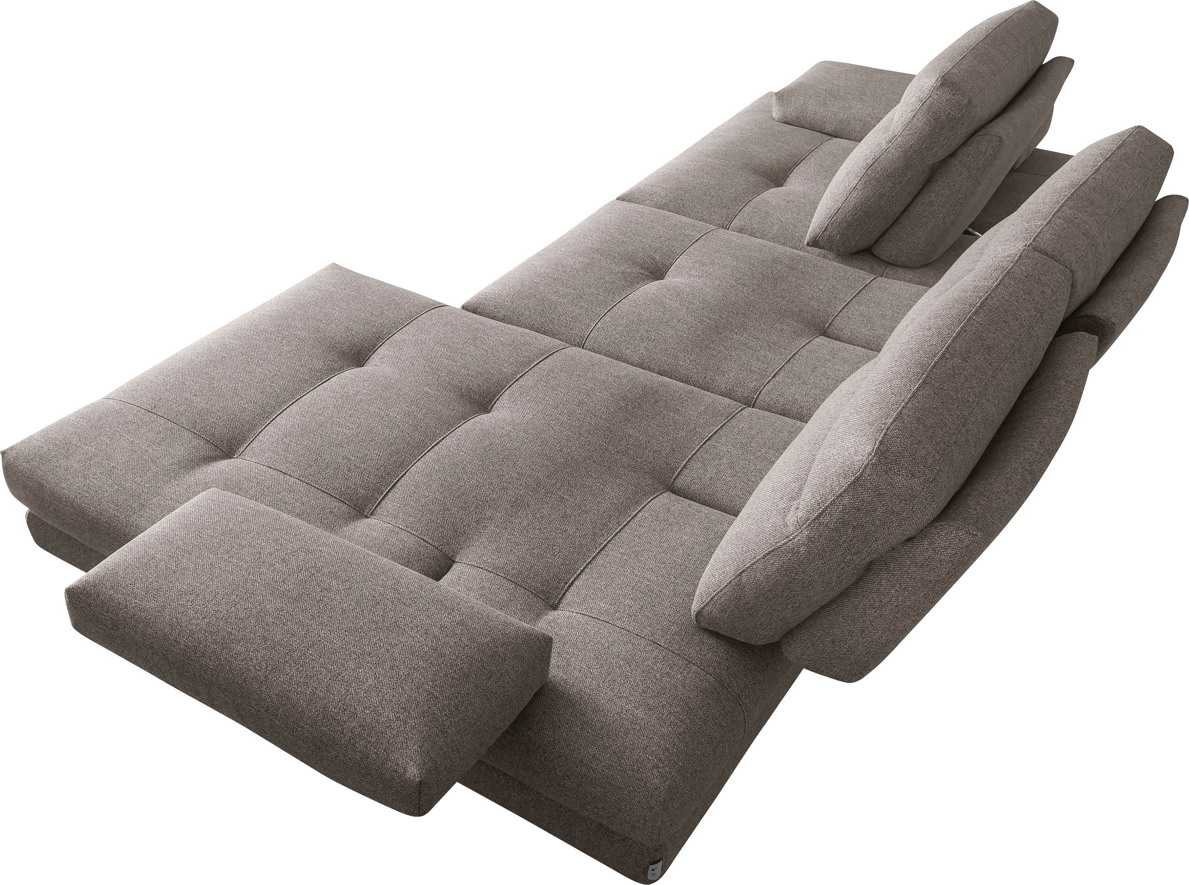 CALIA ITALIA Ecksofa »Toby Wing, L-Form, Designsofa mit sensationellem Sitzkomfort«, inklusive Sitztiefenverstellung, Füsse in chrom glänzend