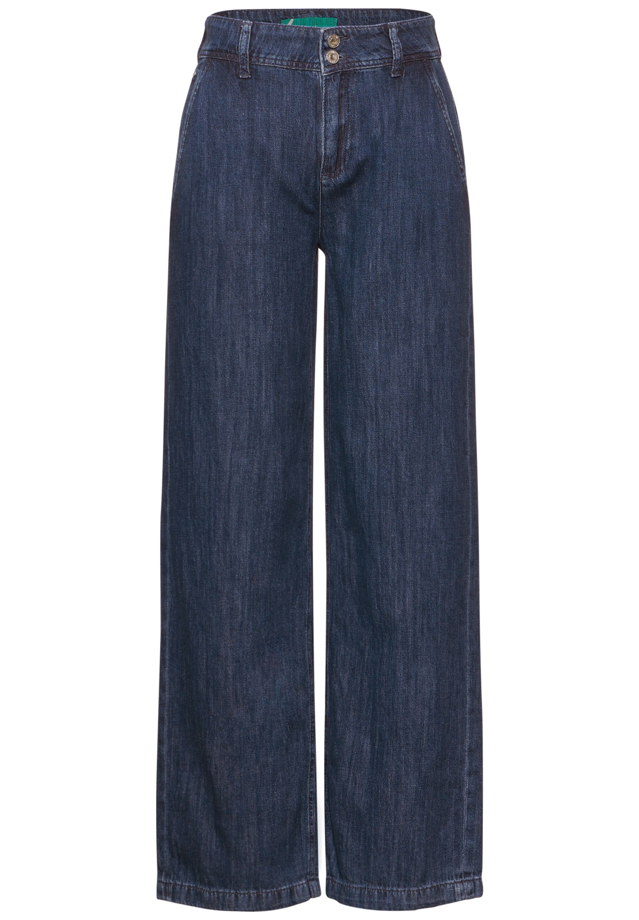 STREET ONE High-waist-Jeans, mit 2-Knopf-Verschluss