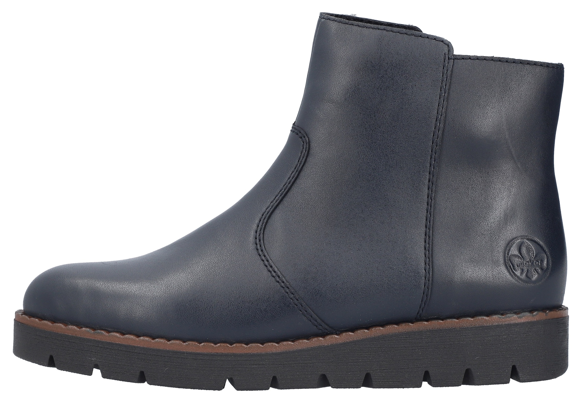 Rieker Schlupfboots, Stiefelette, Casual-Boots, Basic-Boots mit Innenreissverschluss