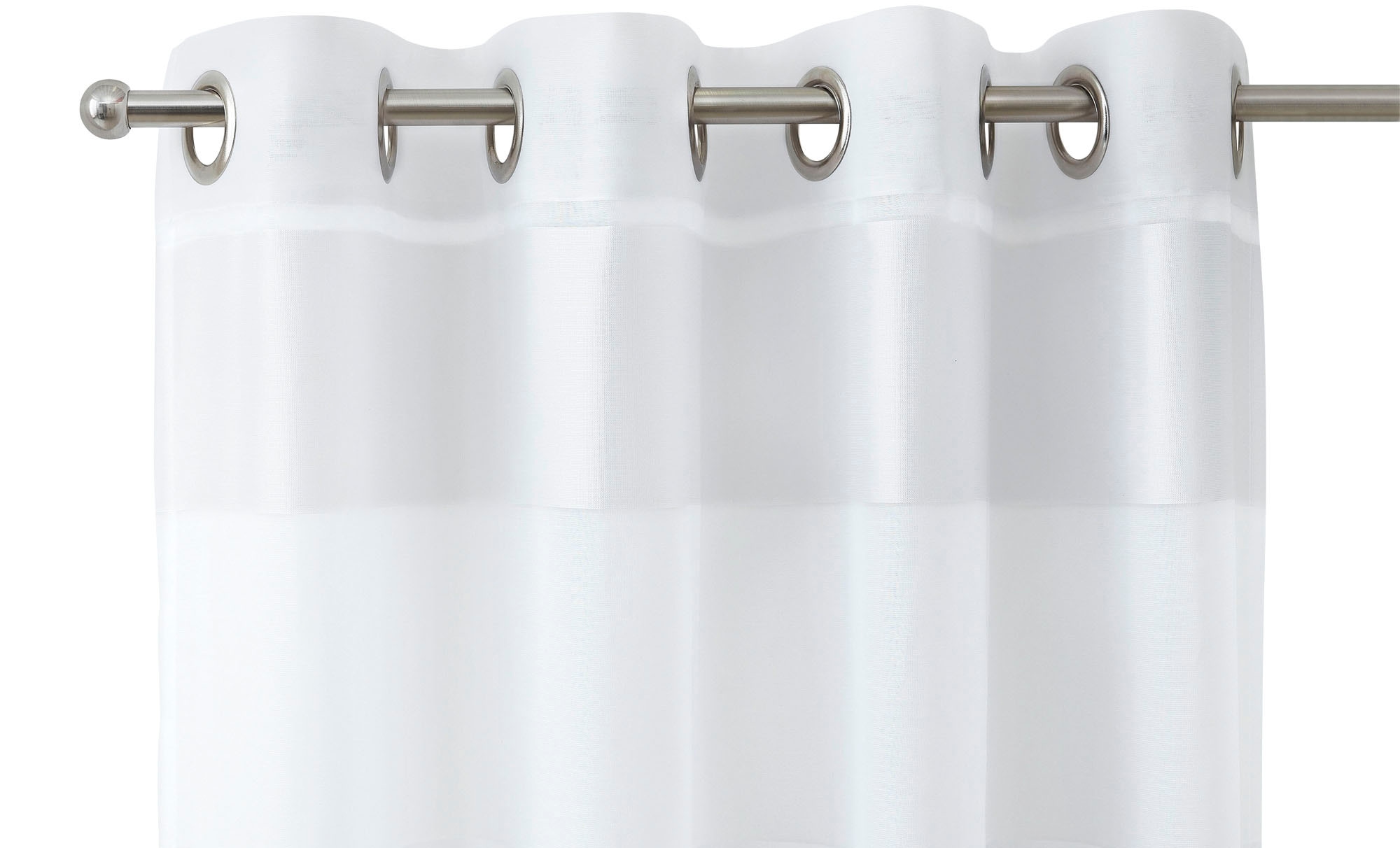 decolife Gardine »Alia«, (1 St.), weisse transparent-dichte Blocksteifen