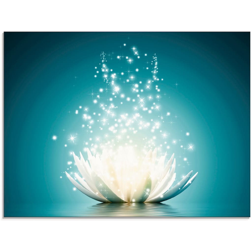 Artland Glasbild »Magie der Lotus-Blume«, Blumen, (1 St.)