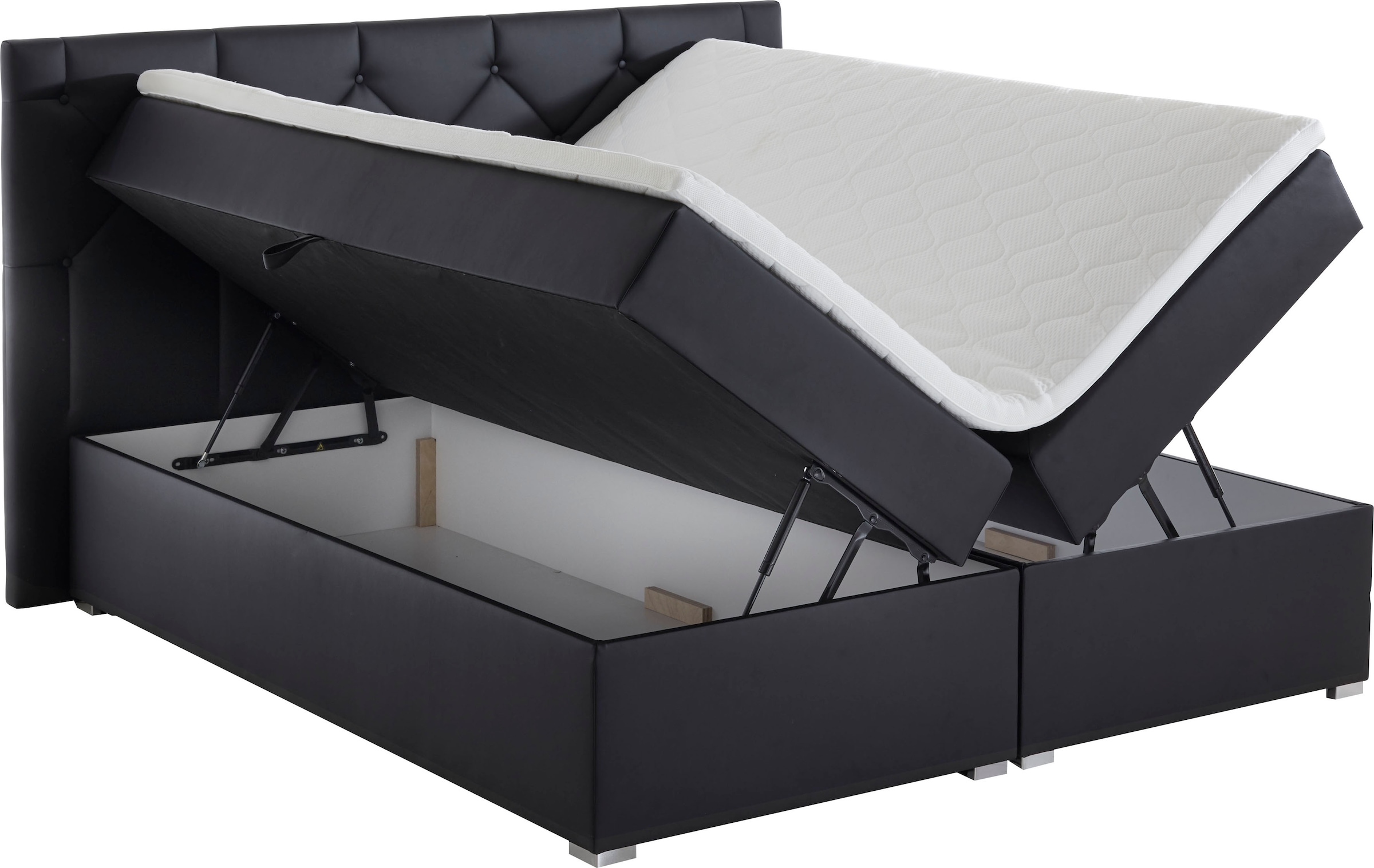 ATLANTIC home collection Boxbett »Meike«, mit XXL-Bettkasten und Topper