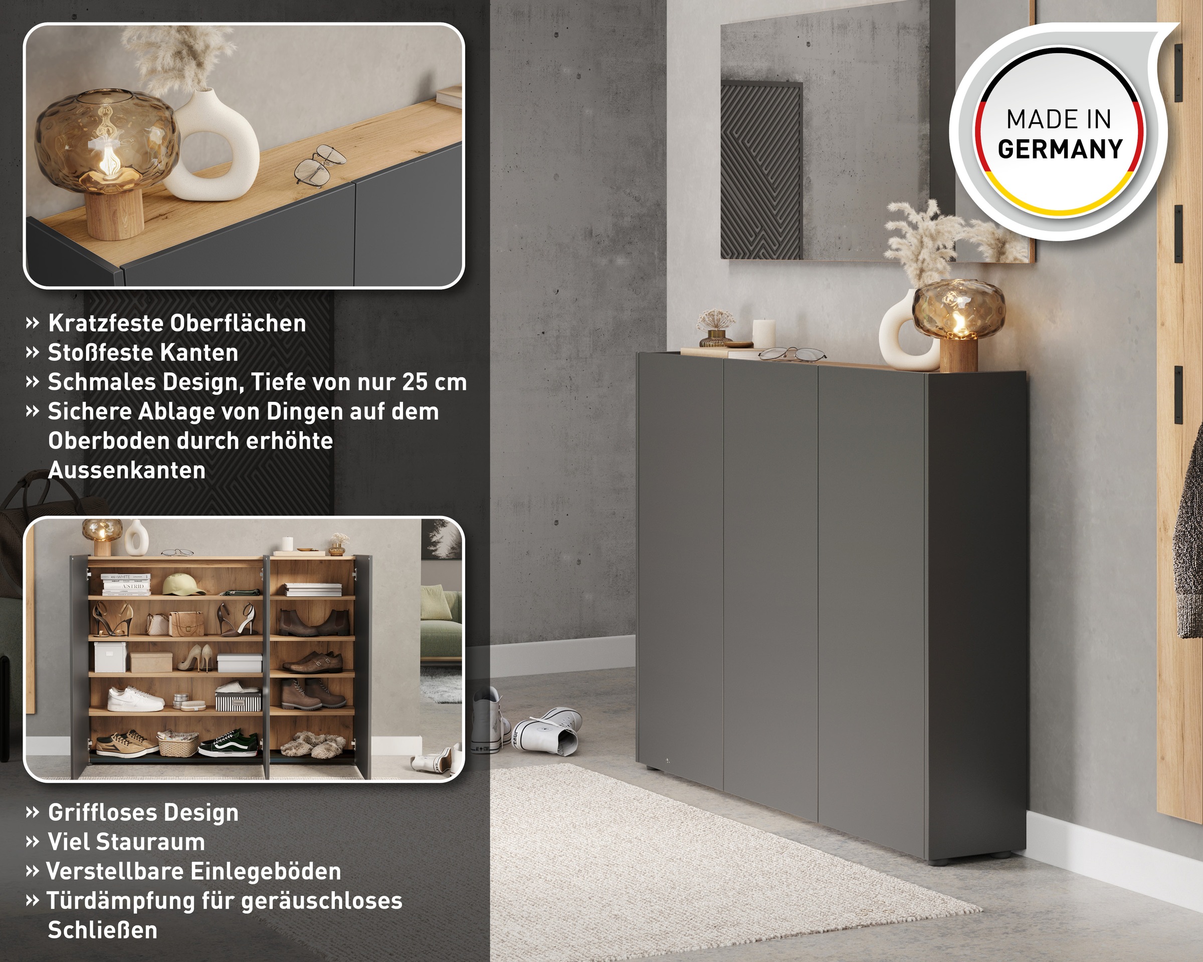 GERMANIA Garderoben-Set »GW-Libbiano«, in 2 Farben und als 2- oder 3-teiliges Set lieferbar