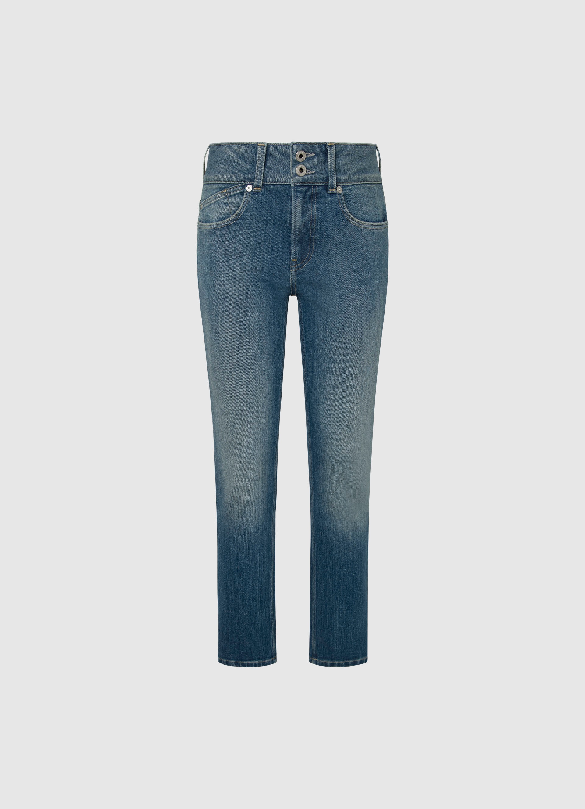 Pepe Jeans Slim-fit-Jeans »SLIM JEANS MW«, mit extrabreitem Bund mit Doppelknopf-Verschluss