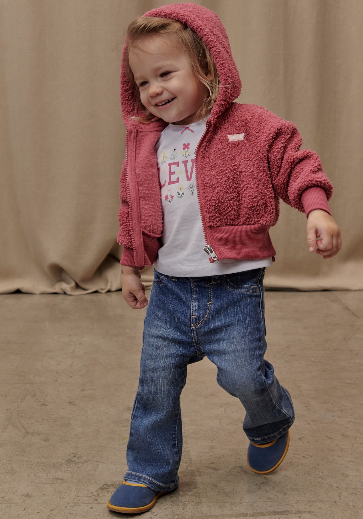 Levi's® Kids Shirt, Hose & Jäckchen »LVG 3PC ZIP HOODIE & WIDE LEG«, for GIRLS