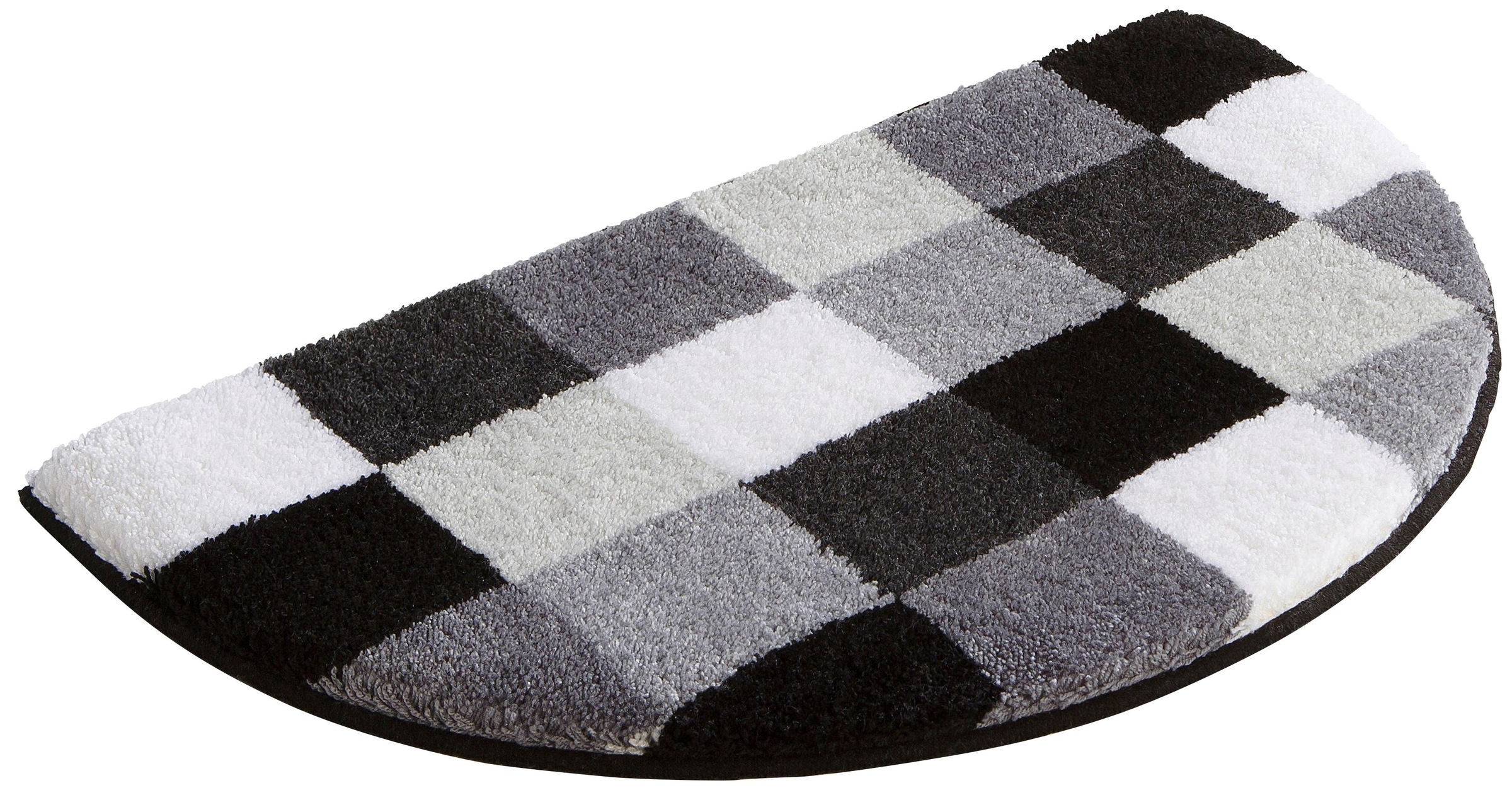 Grund Badematte "Mosaik, Badvorleger, Badezimmer Teppich, sehr weich" Höhe 20 mm rutschhemmend beschichtet fußbodenheizungsgeeignet angenehm weich, auch als 3 teiliges Set erhältlich, Made in Europe