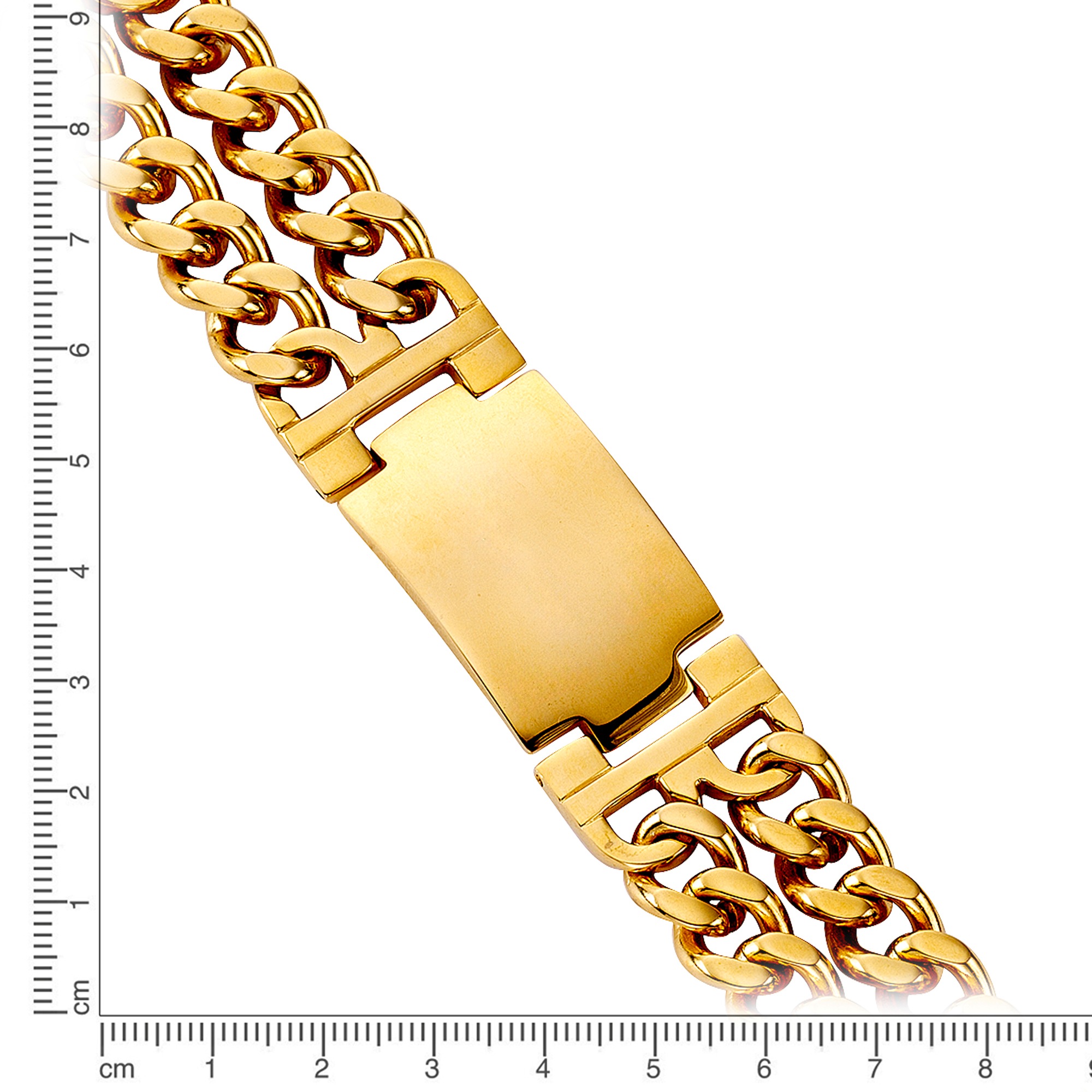Firetti Armband "Schmuck Geschenk Armkette ID-Platte, Panzerkette"