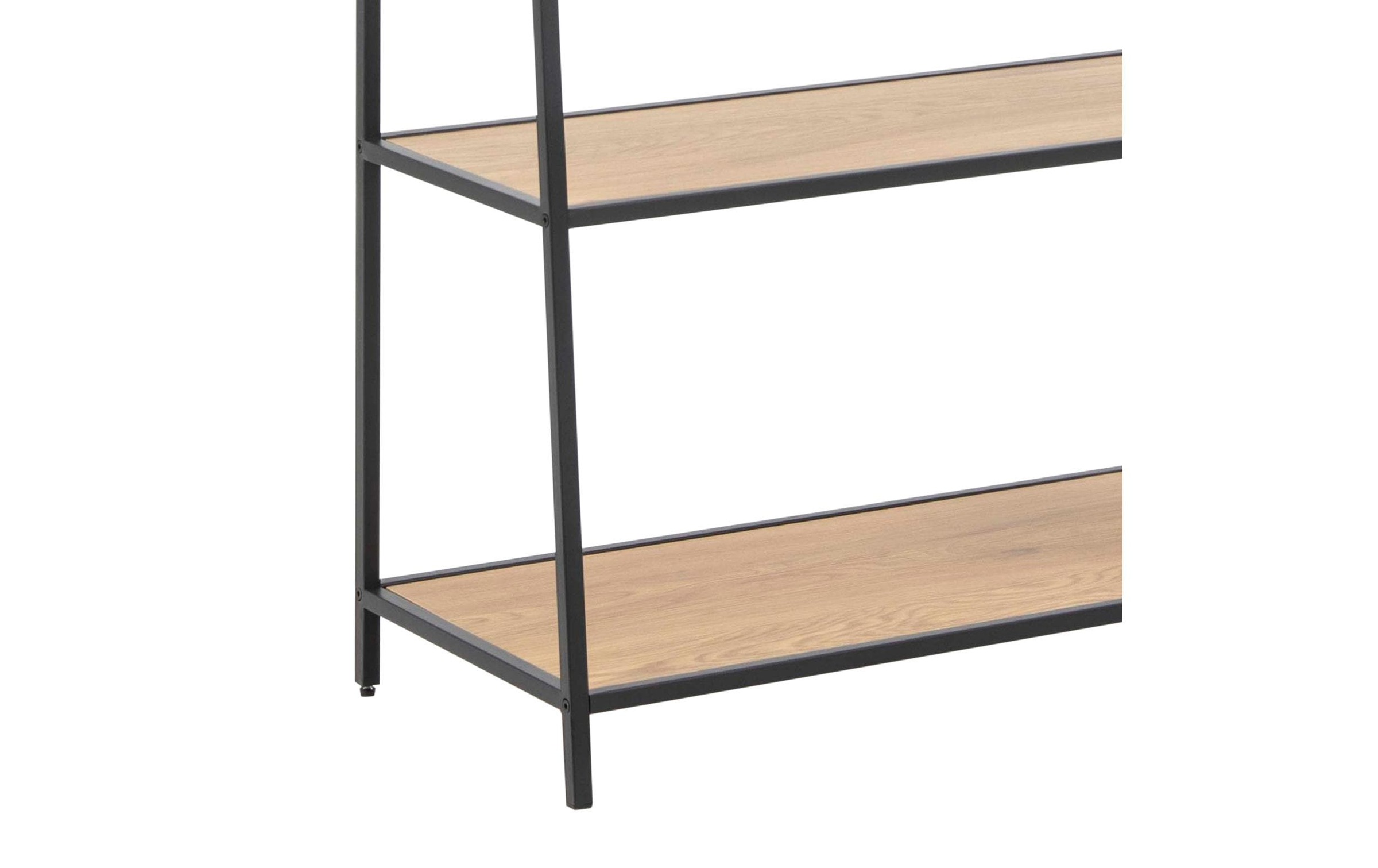AC Design Regal »Seaford 77 x 36 x 174.5 cm, Eiche/Schwarz matt«