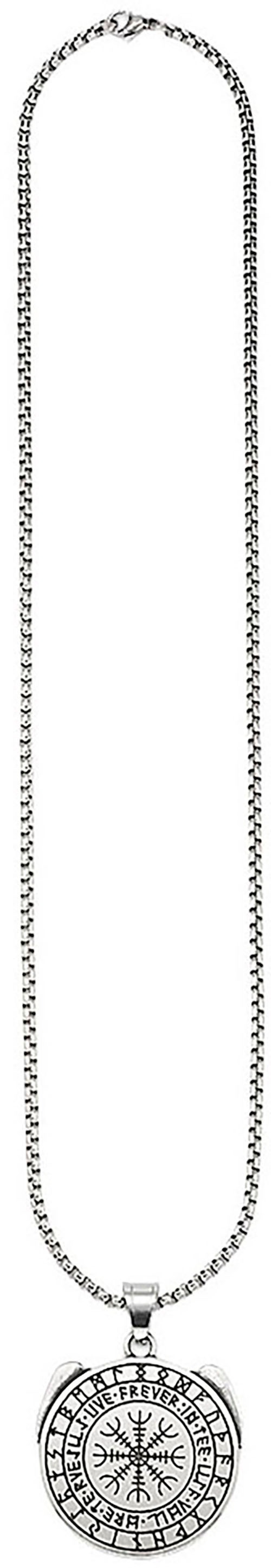 Bruno Banani Kette mit Anhänger "Schmuck Geschenk Edelstahlkette mit Anhänger rund"