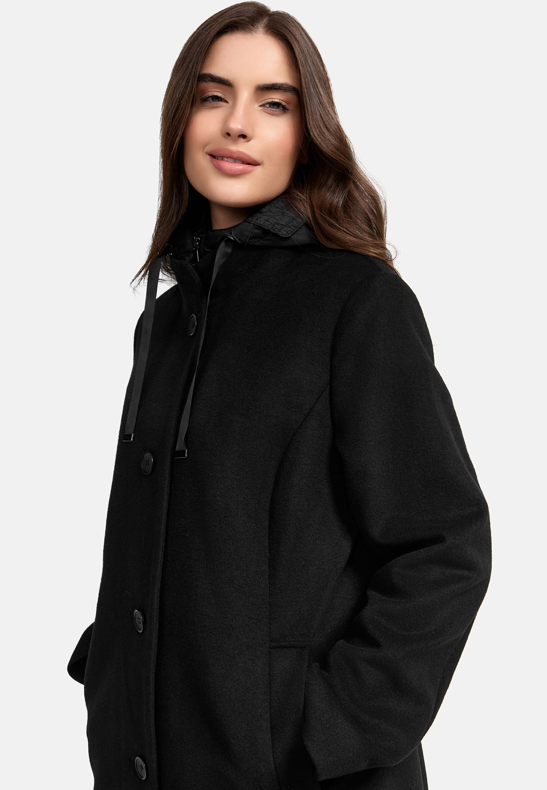 MANISA Wolljacke, mit Kapuze, mit Kapuze
