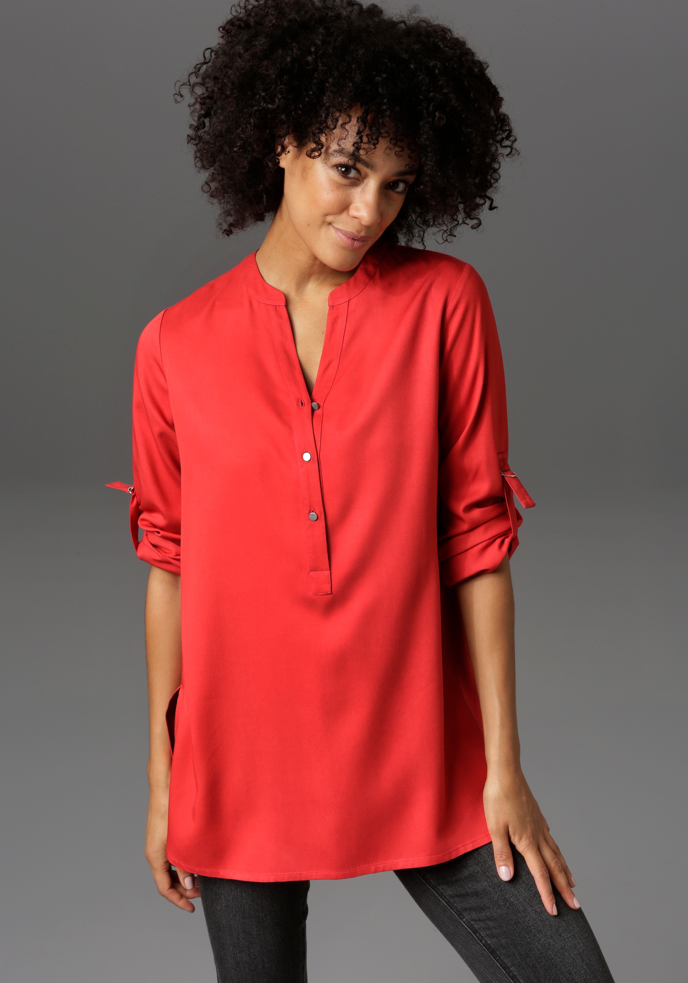 Aniston CASUAL Longbluse, mit langen Krempel-Ärmeln kaufen