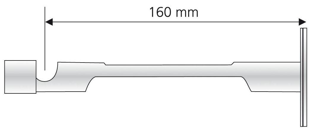Liedeco Kombiträger, (1 St.), für Flächenvorhangschiene und Gardinenstangen Ø 20 mm