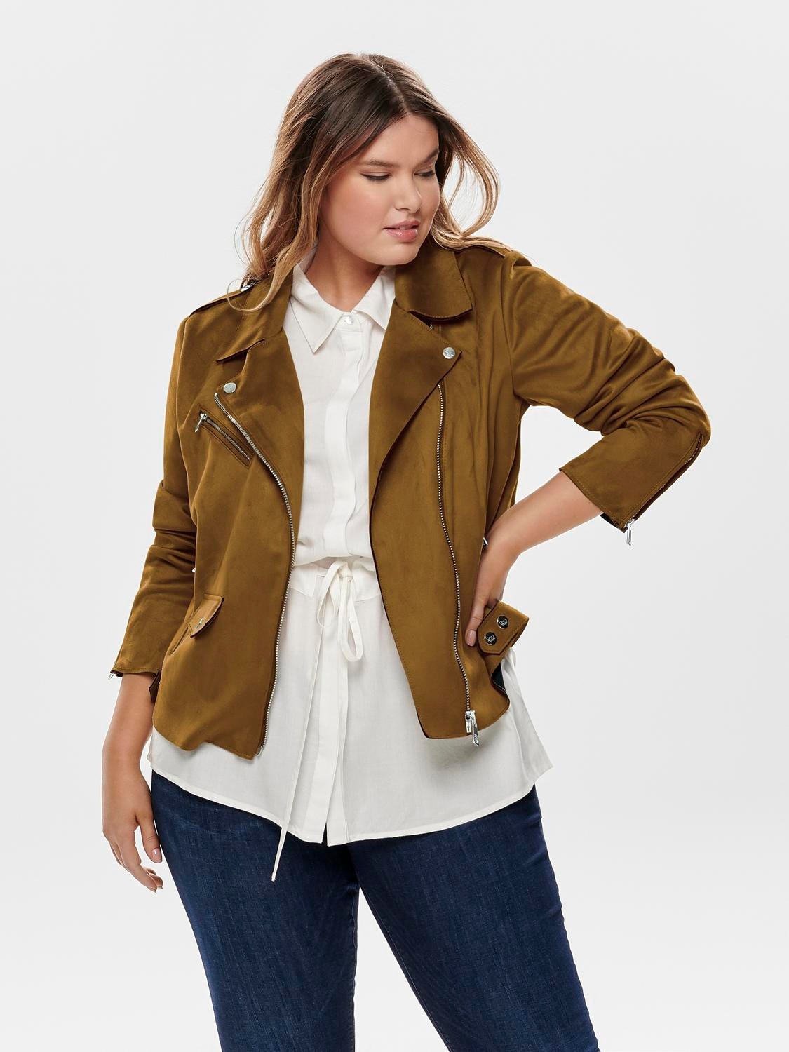 ONLY CARMAKOMA Bikerjacke "CARSHERRY NEW LIFE BONDED BIKER OTW"
