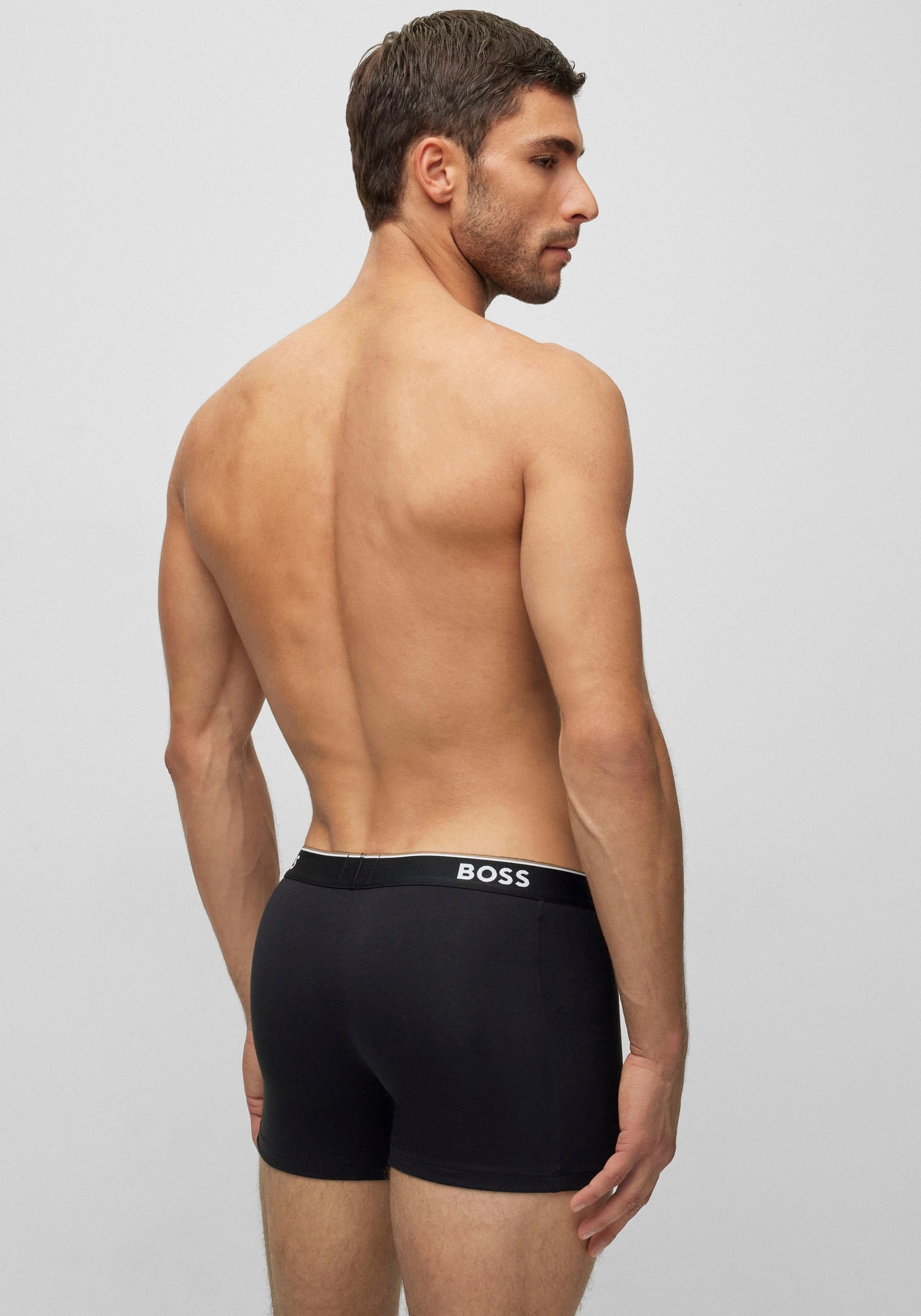 BOSS Langer Boxer »Brief 3 PACK«, mit farblich passendem Webbund