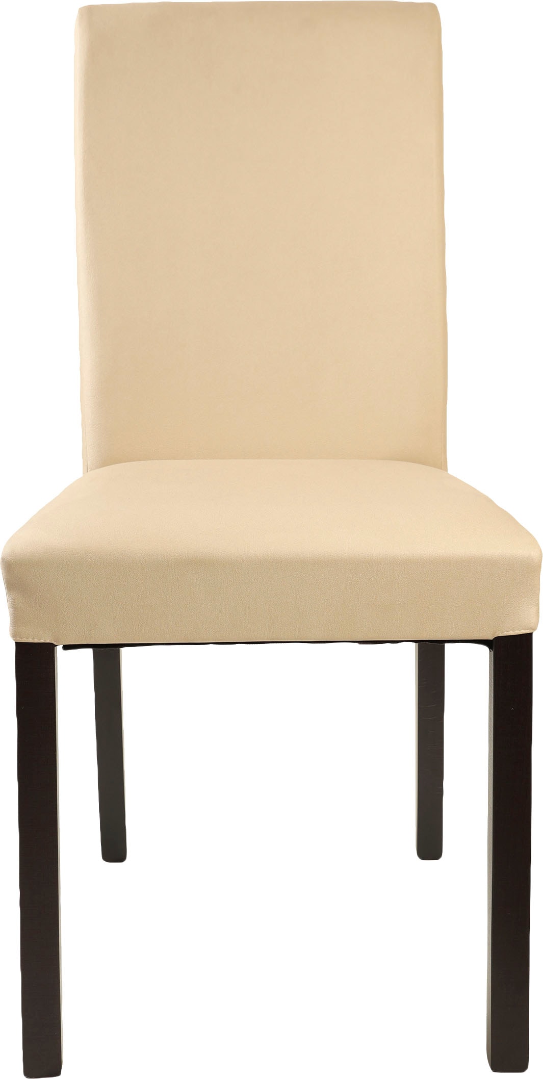 Home affaire 4-Fussstuhl »Nina«, (Set), 2 St., Microfaser, strapazierfähige Microfaser, Gestell Buche natur oder wenge lackiert