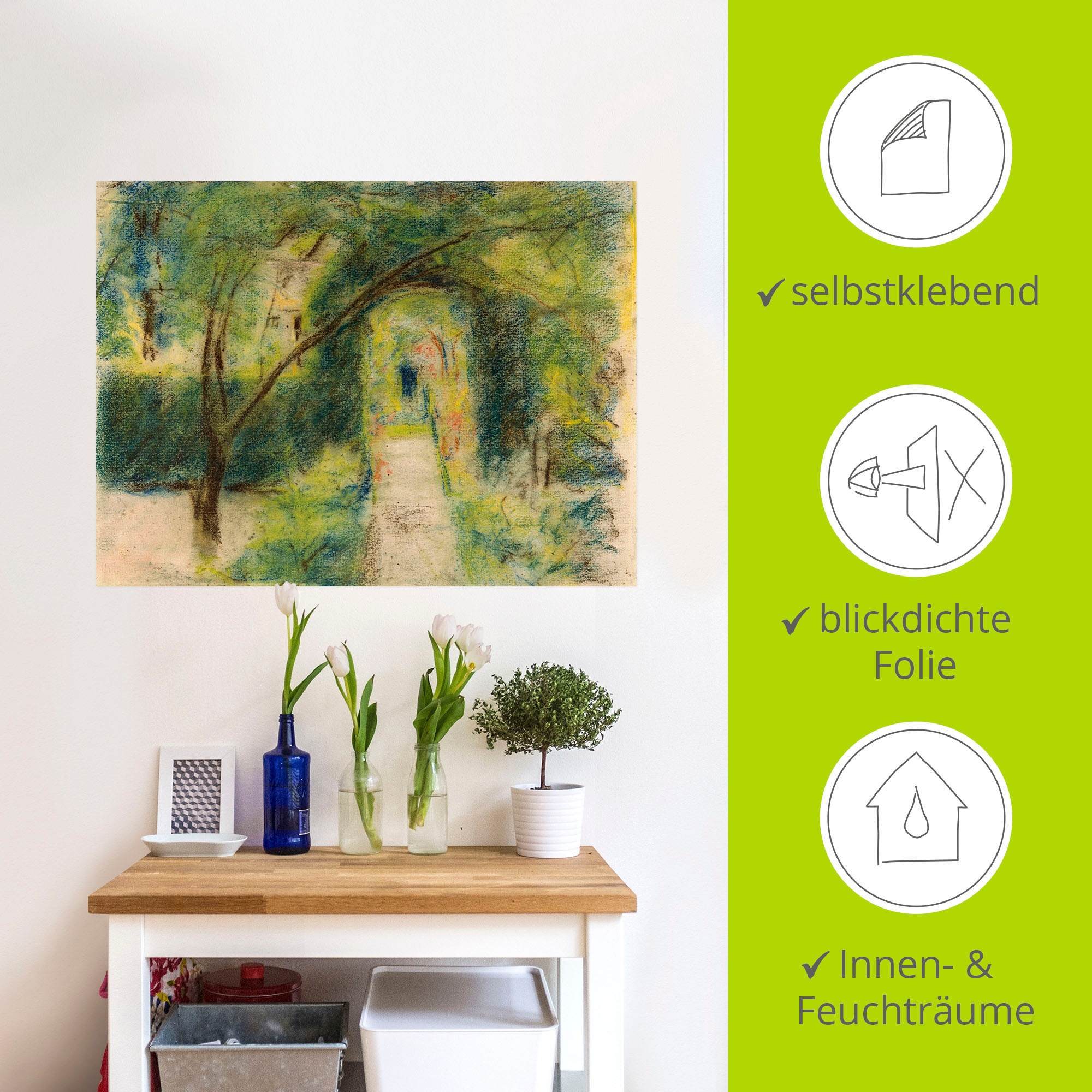 Artland Wandbild »Garten am Wannsee.«, Gartenbilder, (1 St.), als Alubild, Leinwandbild, Wandaufkleber oder Poster in versch. Grössen