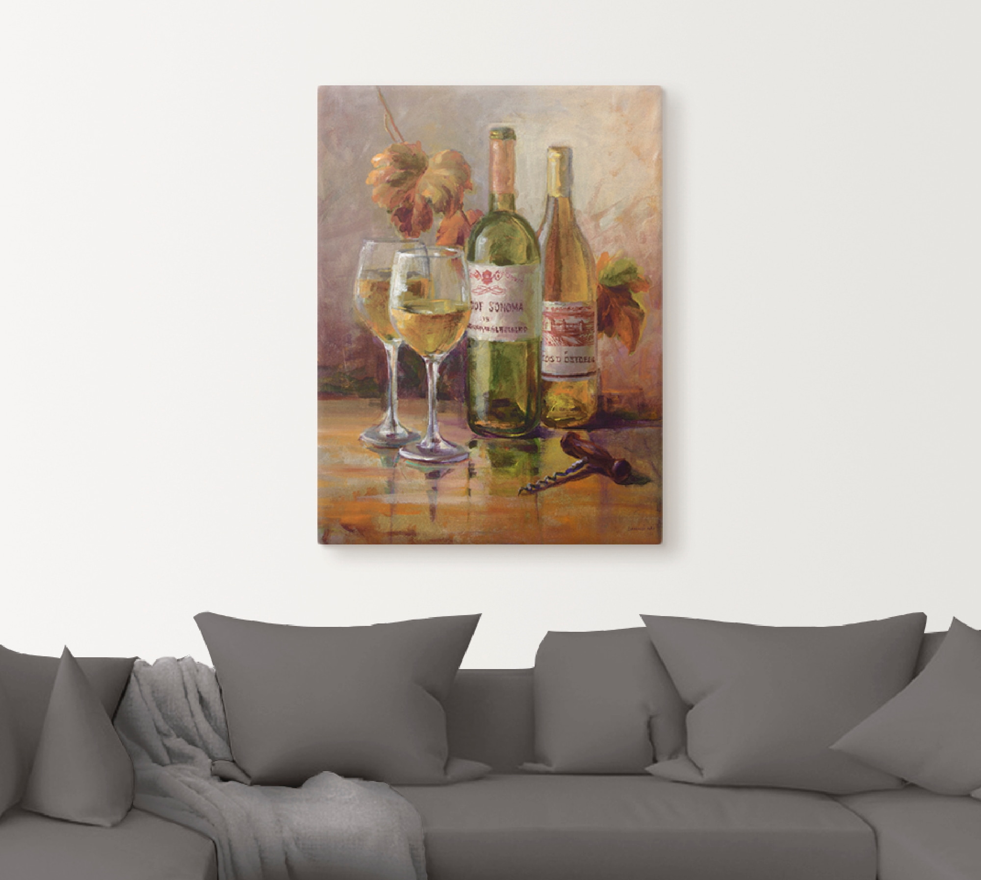Artland Wandbild »Offener Wein II«, Getränke, (1 St.), als Leinwandbild, Poster in verschied. Grössen