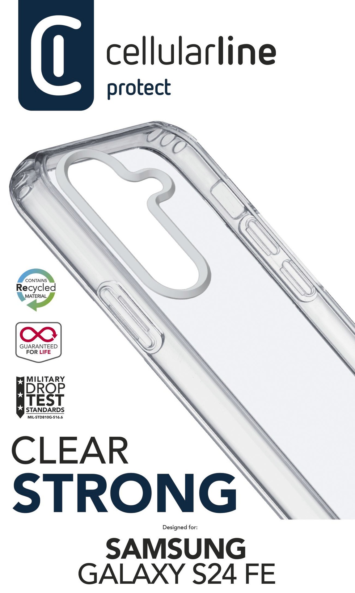 Cellularline Handyhülle »Clear Strong Case«, Backcover, Schutzhülle, Handyschutzhülle, Case, Schutzcase, stossfest