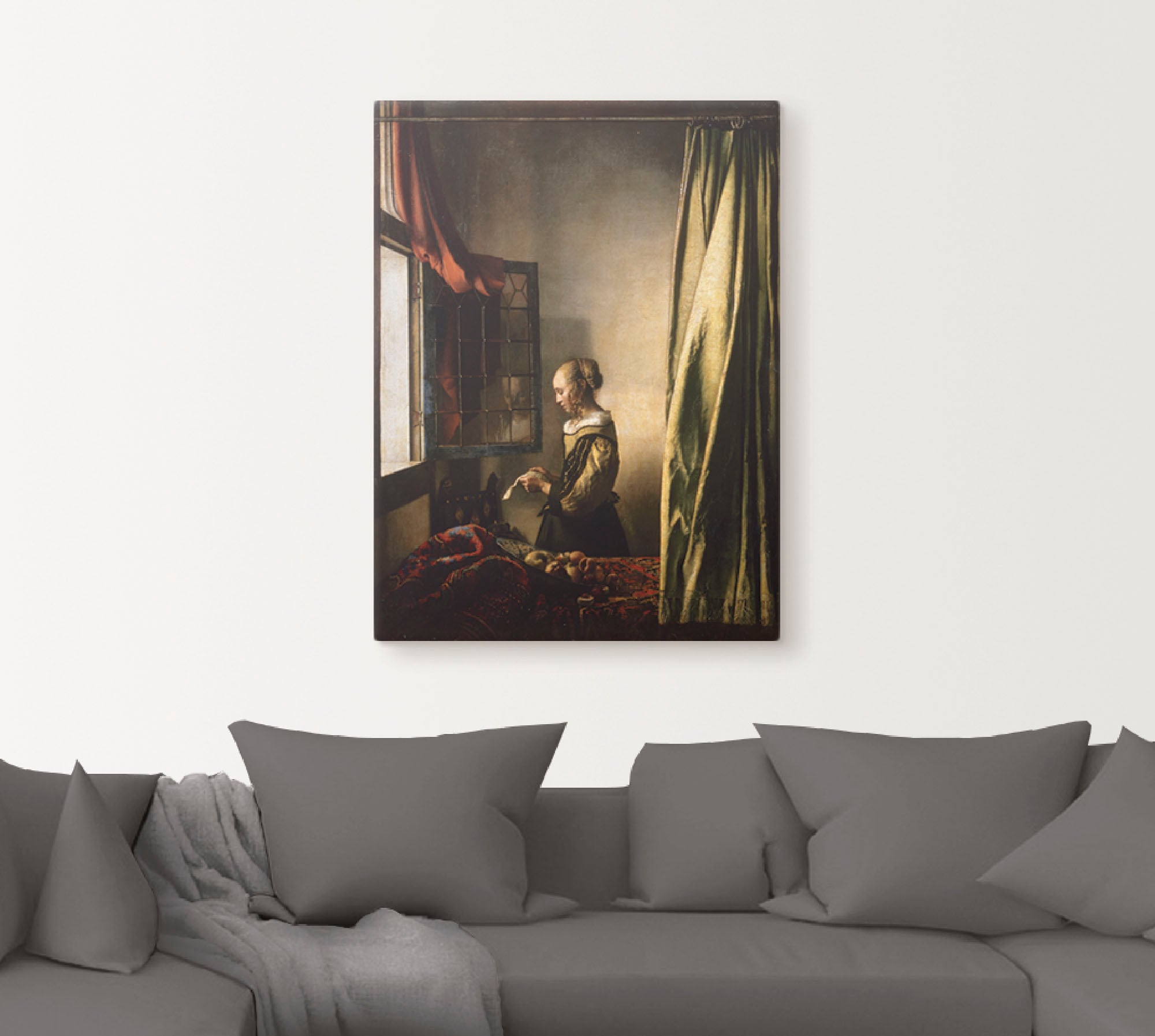 Artland Wandbild »Briefleserin am offenen Fenster. Um 1658«, Frau, (1 St.),  als Leinwandbild, Wandaufkleber oder Poster in versch. Grössen online  shoppen | Jelmoli-Versand