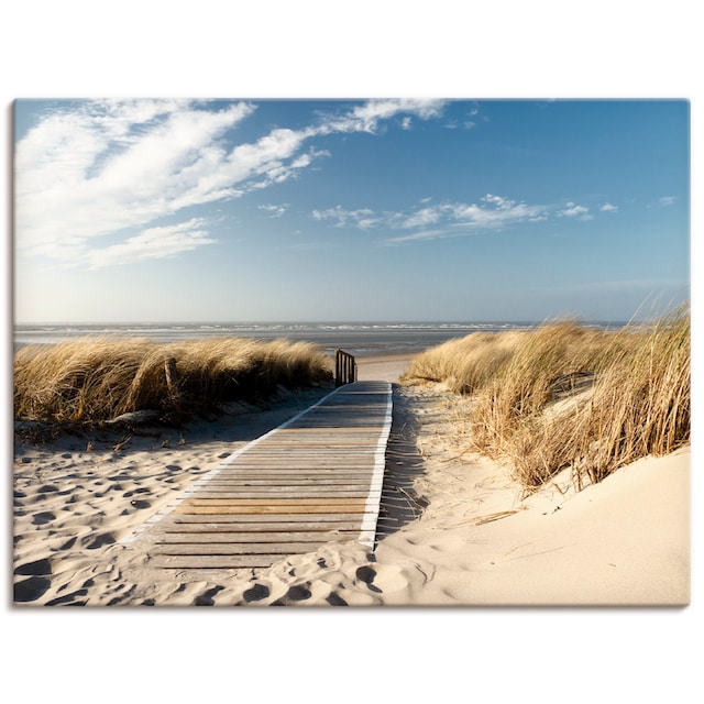 Artland Wandbild »Nordseestrand auf Langeoog - Steg«, Strand, (1 St.), als  Alubild, Leinwandbild, Wandaufkleber oder Poster in versch. Grössen online  shoppen | Jelmoli-Versand
