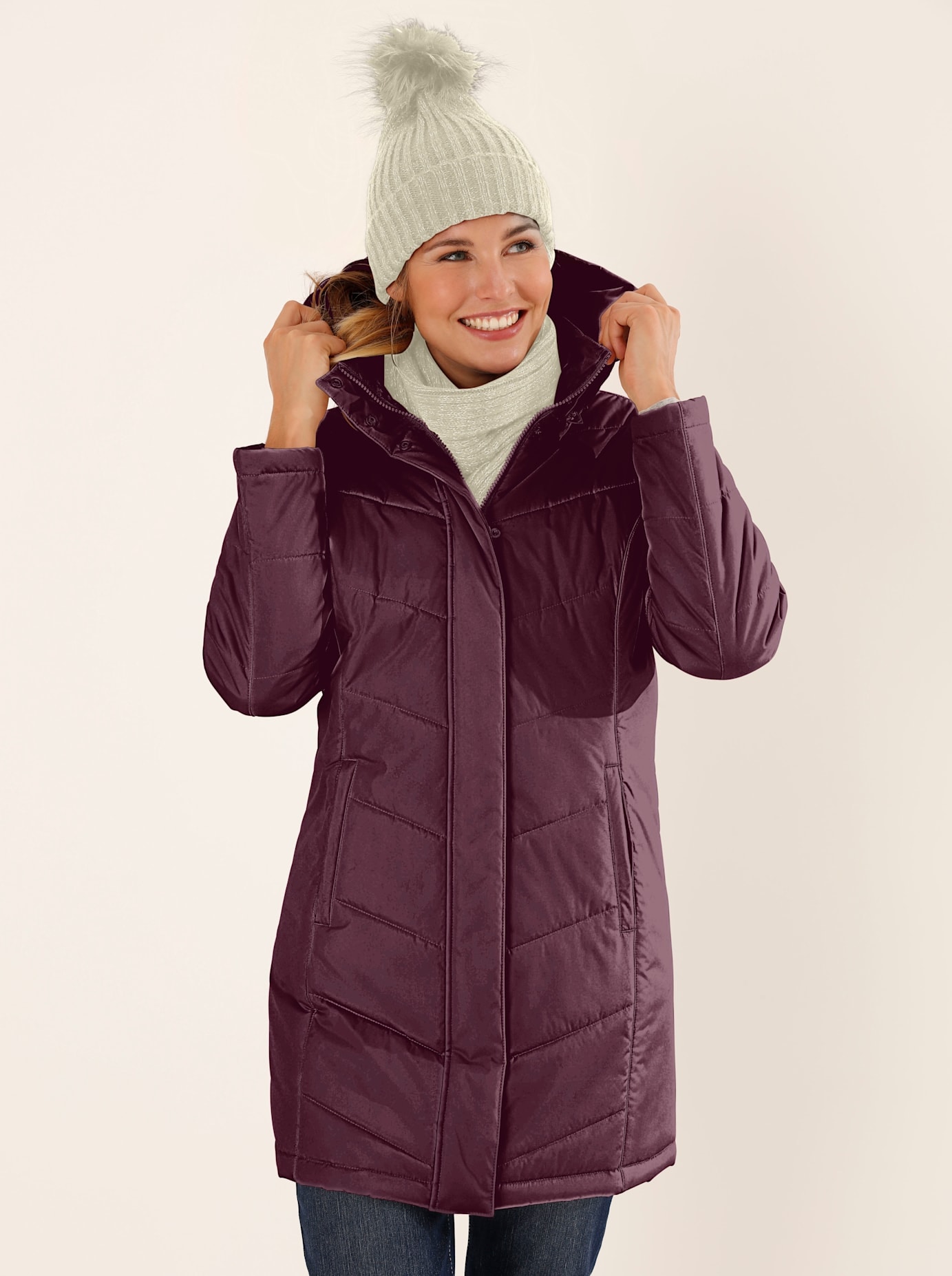 Classic Basics Langjacke mit Kapuze