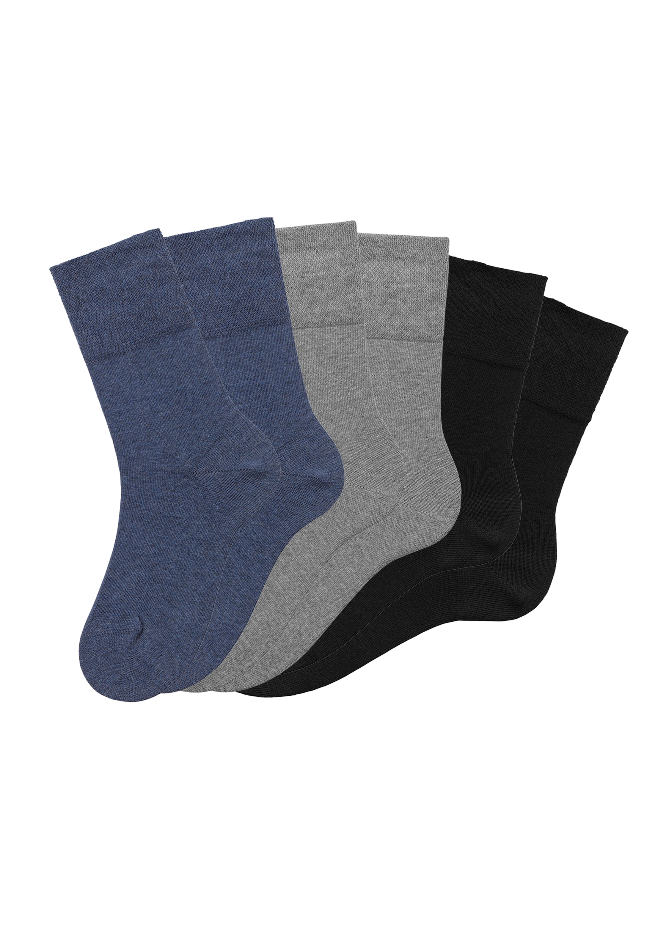 H.I.S Socken, (Packung, 6 Paar), mit Komfortbund auch für Diabetiker geeignet