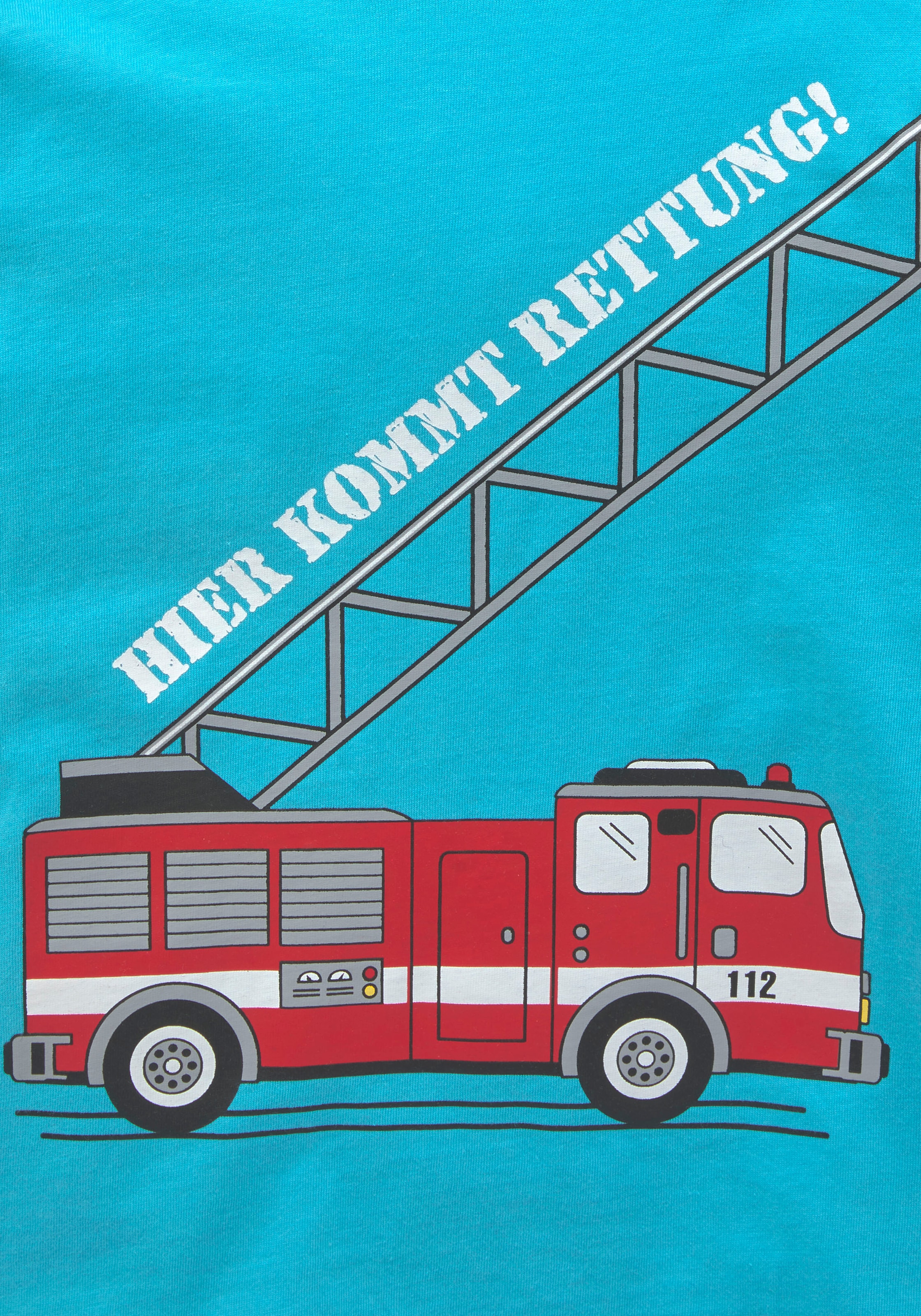 KIDSWORLD Langarmshirt »HIER KOMMT RETTUNG«, Feuerwehr