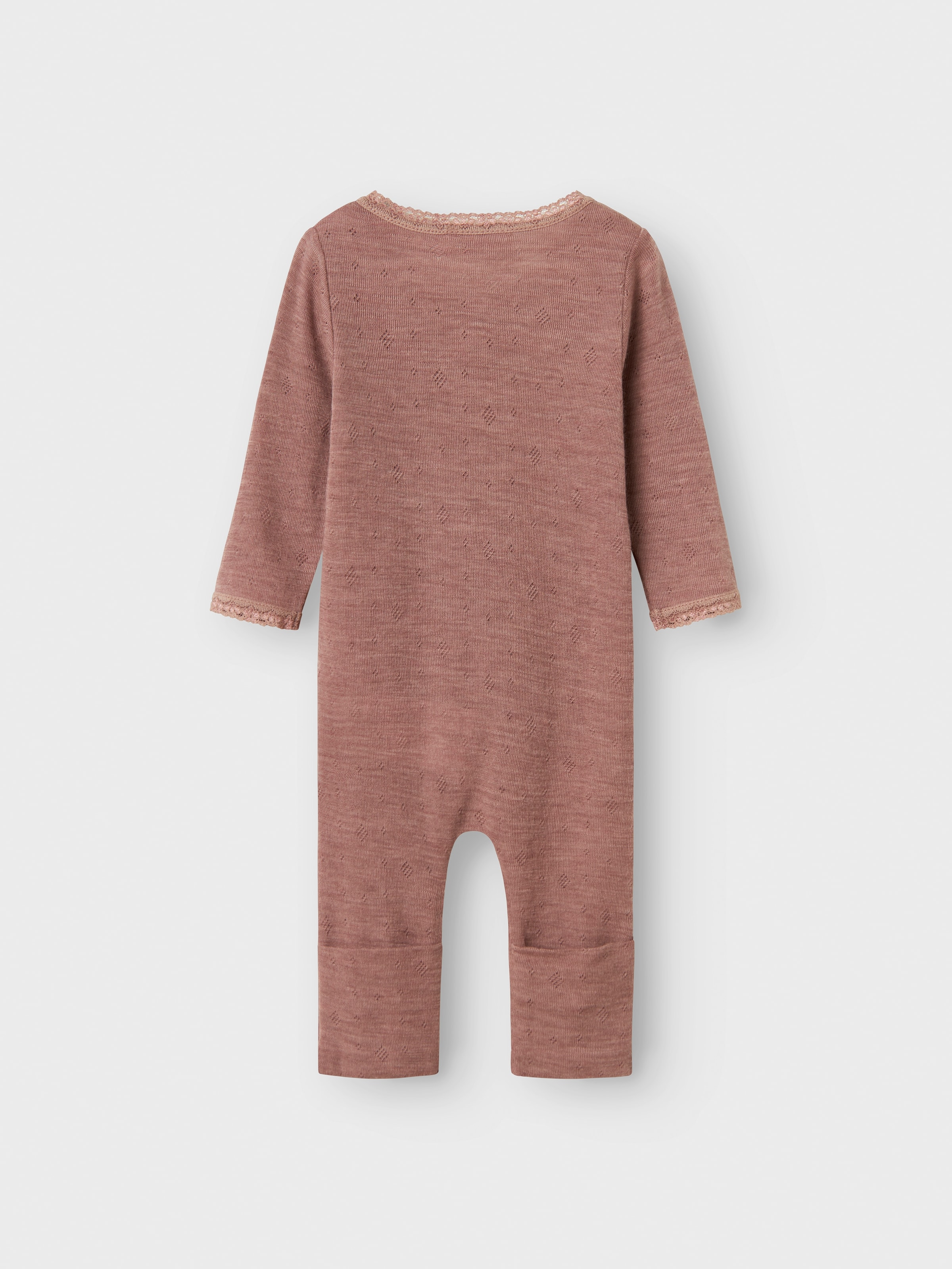 Name It Schlafanzug »NBFWANG WOOL NEEDLE NIGHTSUIT SOLID NOOS«, aus reiner Merinowolle