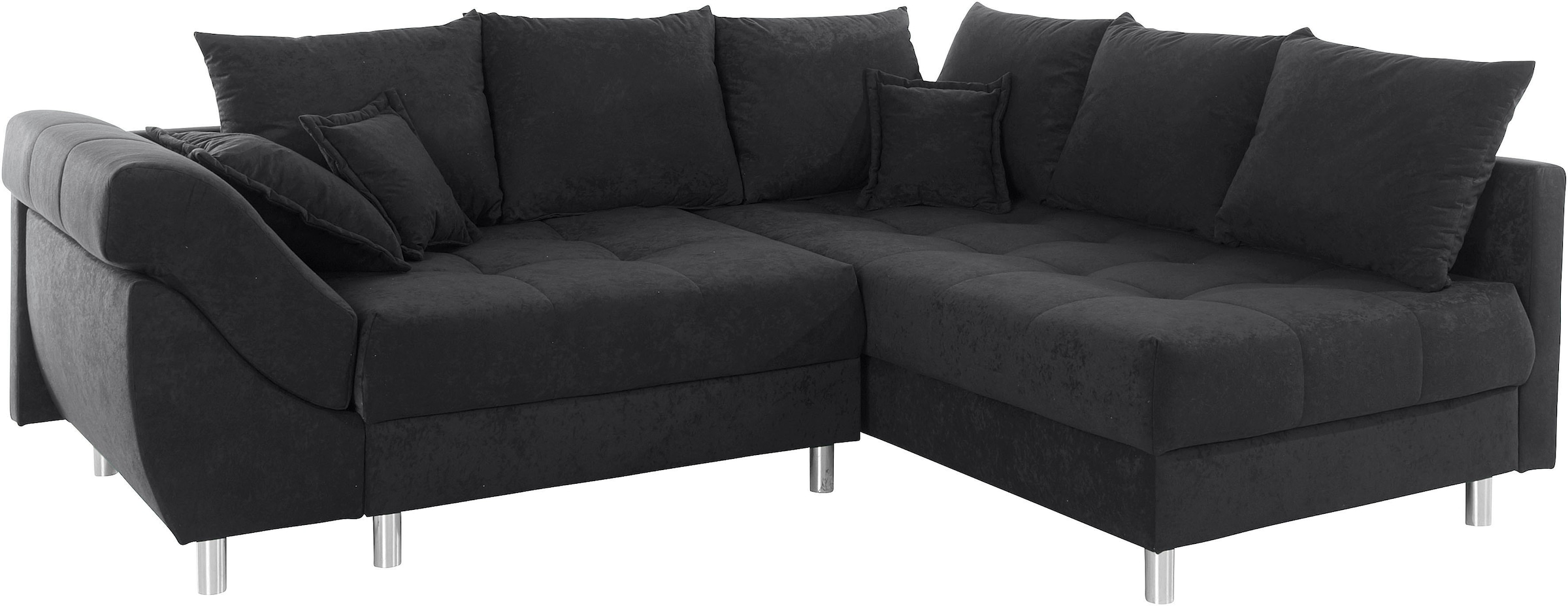 COLLECTION AB Ecksofa Joseli,  mit Zier- und Rückenkissen, komfortable Schanzen-Armlehne
