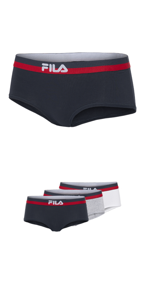 Fila Slip, (3er Pack), mit elastischem Logobund, Woman Culotte