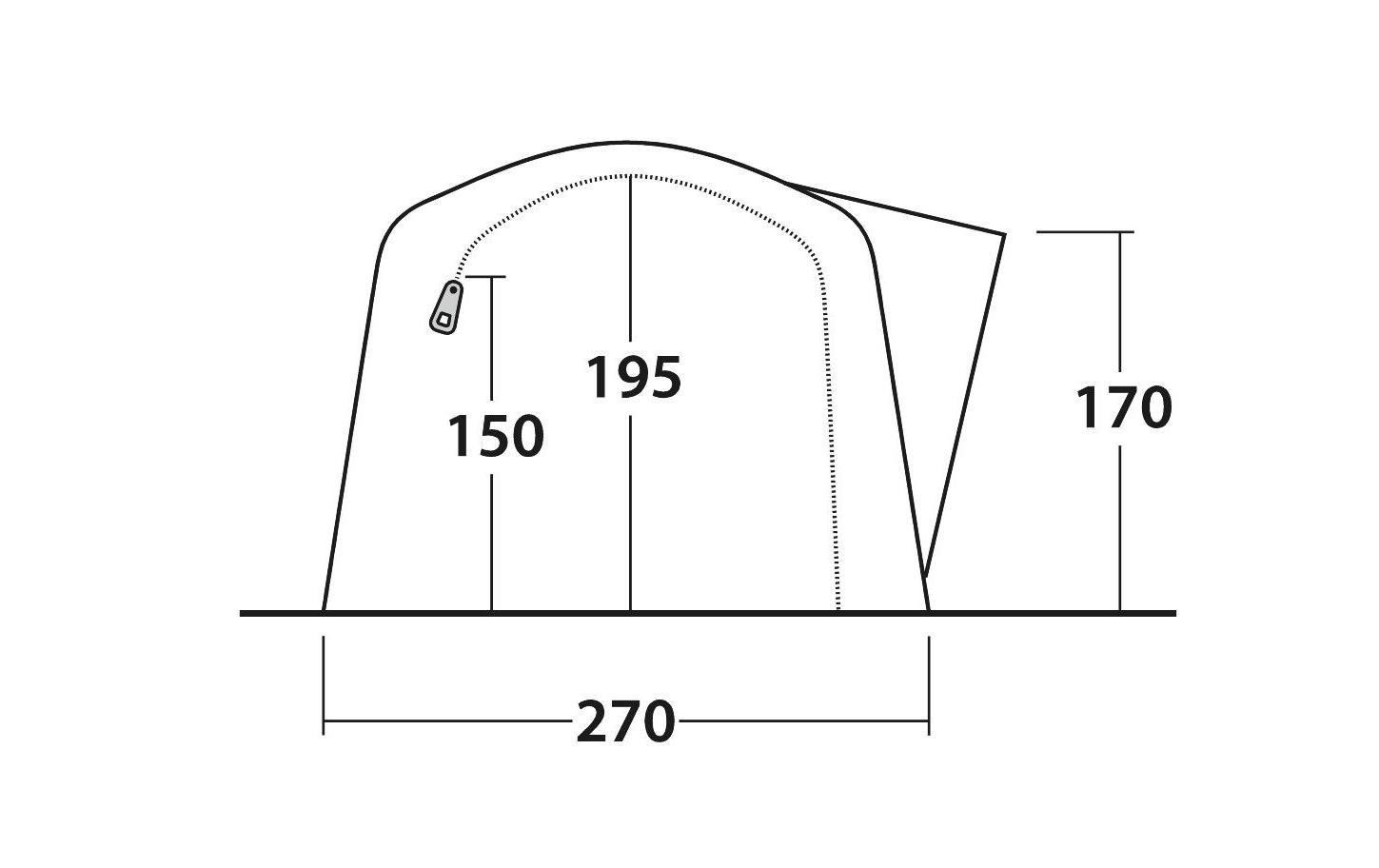 Outwell Tunnelzelt »Rosedale 4PA«, 4 Personen