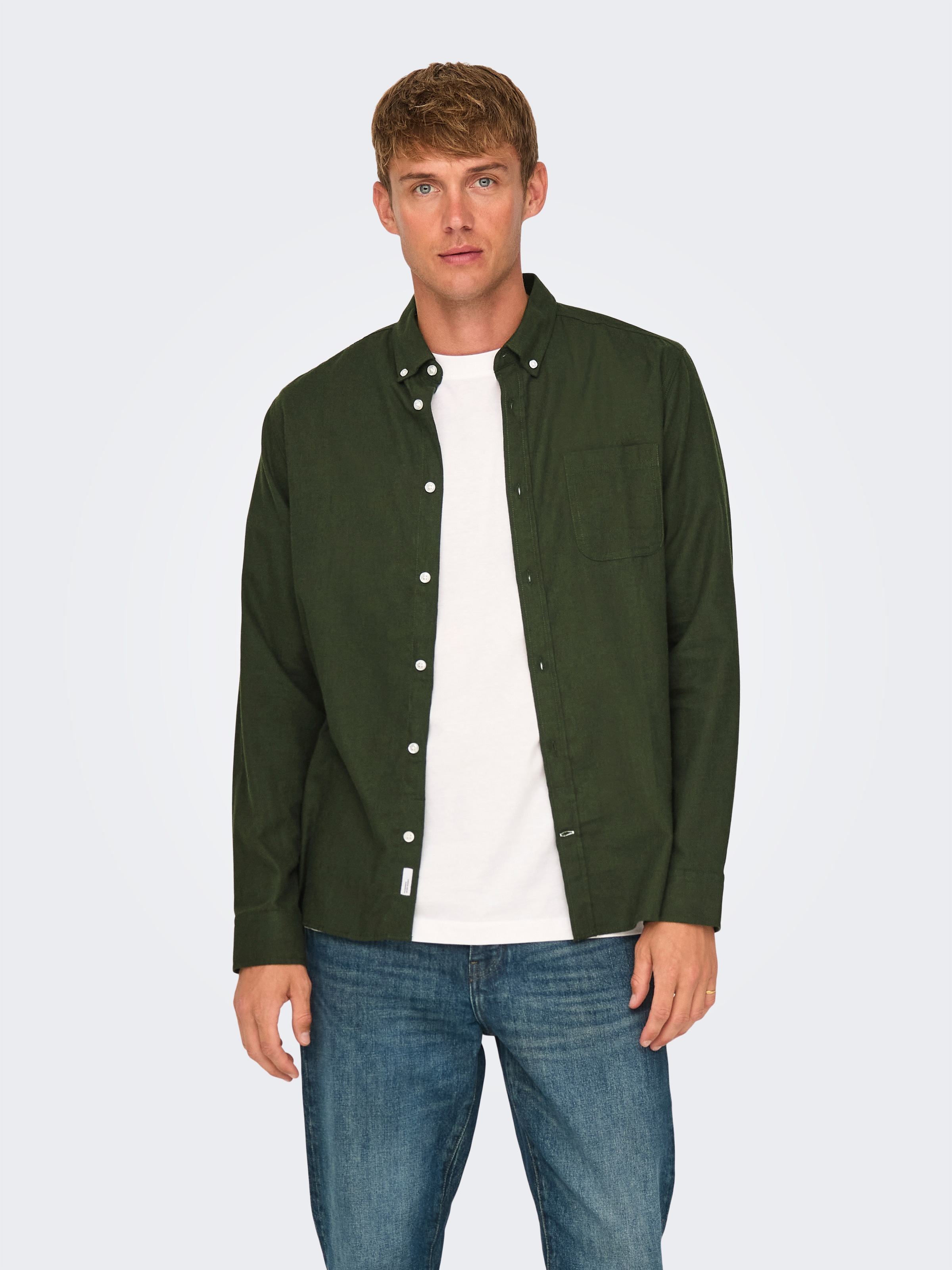 ONLY & SONS Langarmhemd »ONSROAD LIFE REG MELANGE LS SHIRT NOOS«