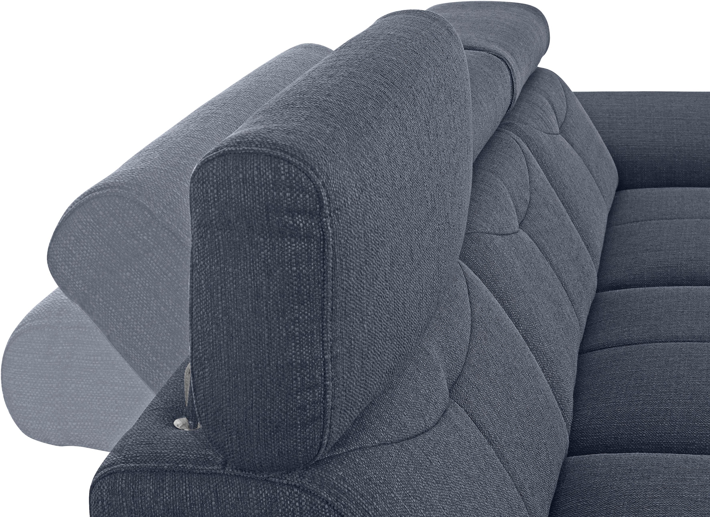 exxpo - sofa fashion Ecksofa »Spring, super bequem, mit Armteil- und Kopfteilfunktion«, L-Form, wahlweise mit Bettfunktion und Bettkasten