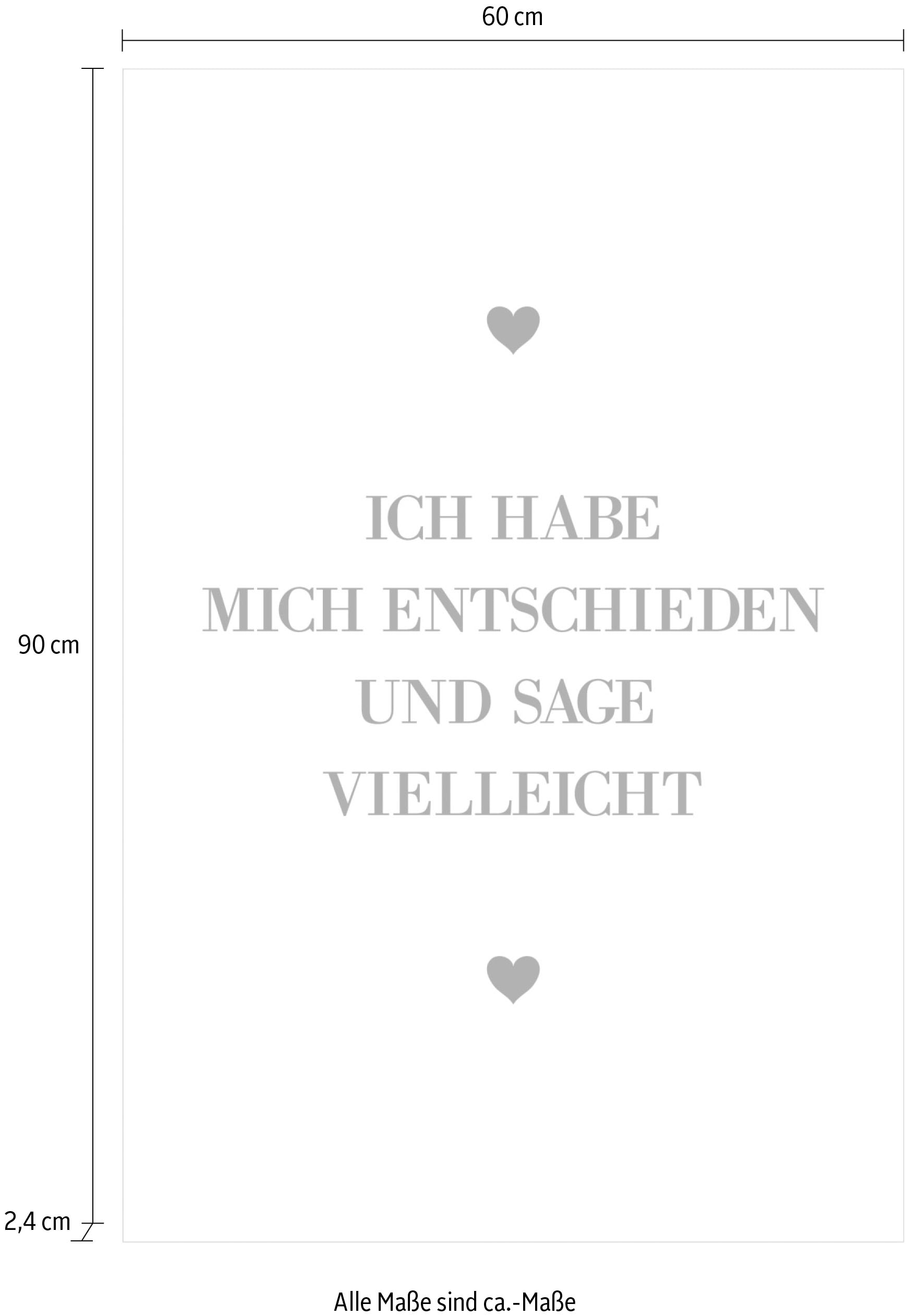 queence Acrylglasbild »Spruch«, Herz-Herzbilder-Schwarz-Weiss-Herzen-Sprüche & Texte-Sprüche, Fine Art-Print in Galeriequalität