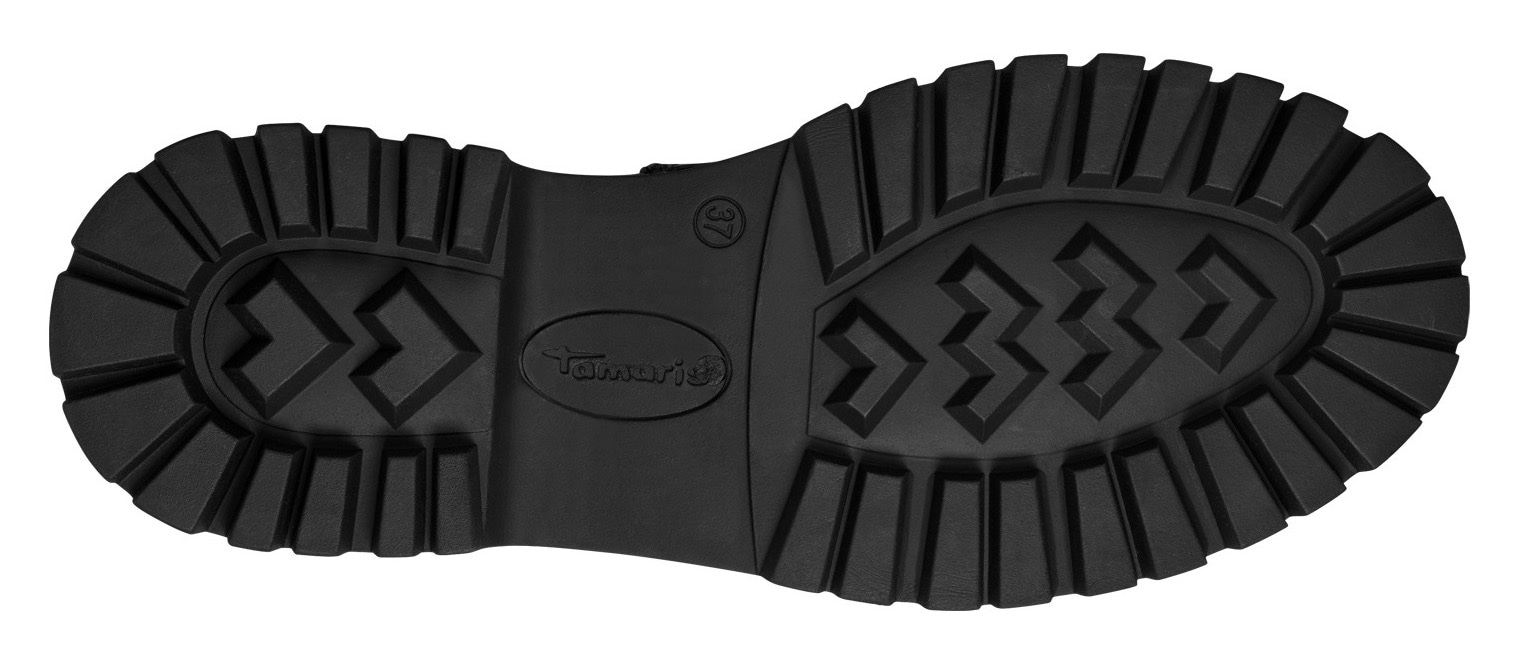 Tamaris Schnürboots, Blockabsatz, Schnürstiefelette, Chunky Boots mit Innenreissverschluss