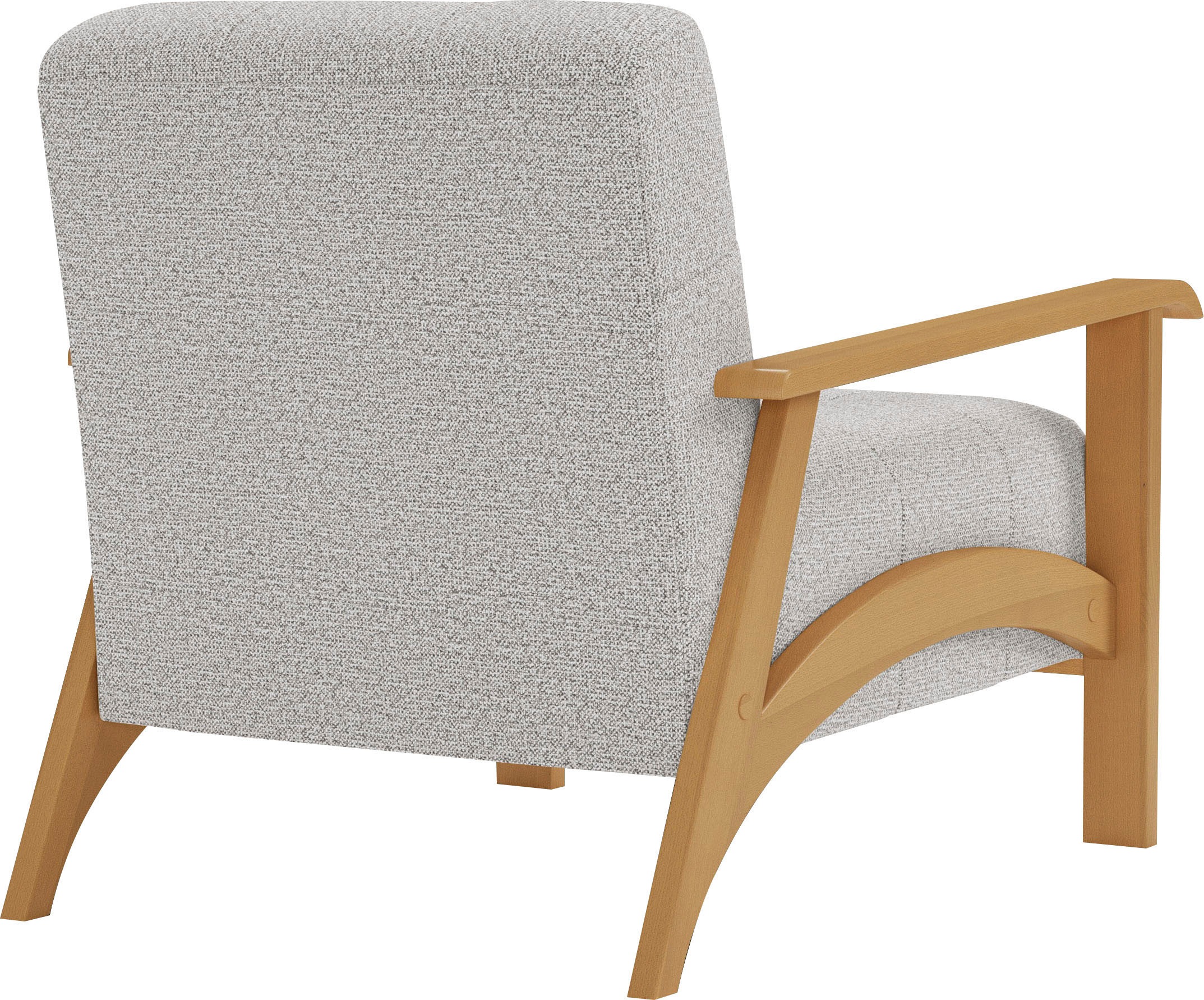 sit&more Sessel »Billund«, Armlehnen aus eichefarbigem Buchenholz, verschiedene Bezüge und Farben