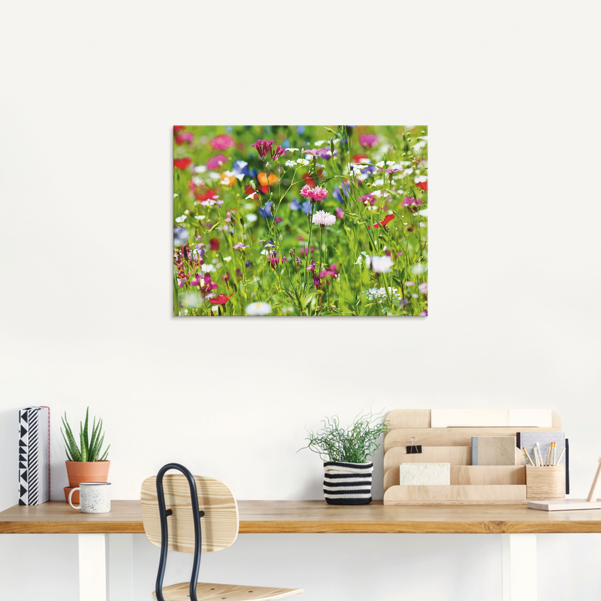 Artland Glasbild »Blumenwiese I«, Blumenwiese, (1 St.), in verschiedenen Grössen