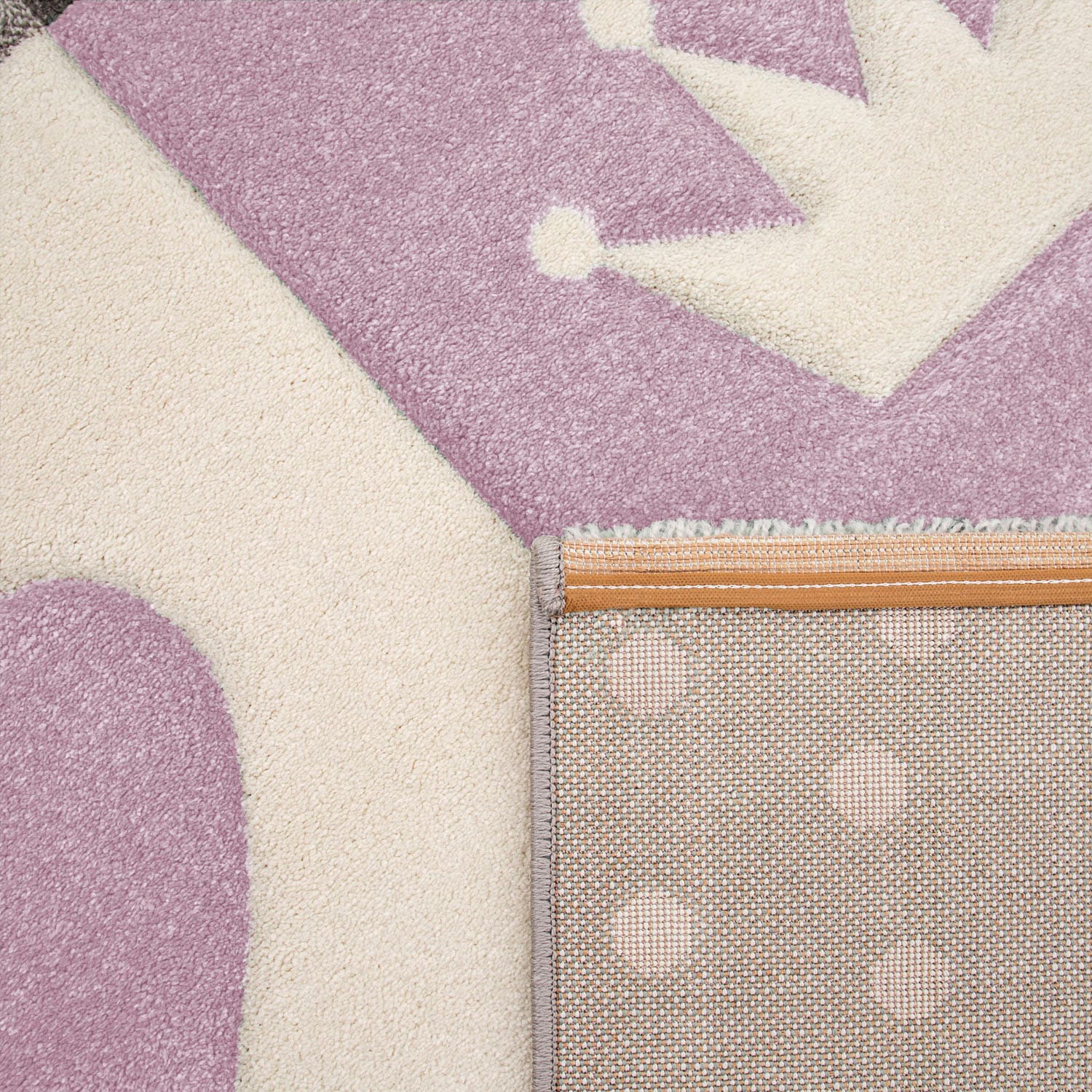 Paco Home Kinderteppich »Cosmo 339«, rechteckig, 16 mm Höhe, Kurzflor, Pastell-Farben, 3D-Effekt, Motiv Herz, Punkte & Krone