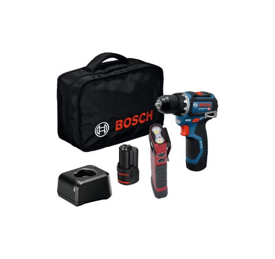Bosch Professional, Akku-Bohrschrauber »GSR 12 V-32 Kit« Set, Mit 2 Akkus, 1 Ladegerät & Koffer, schwarz