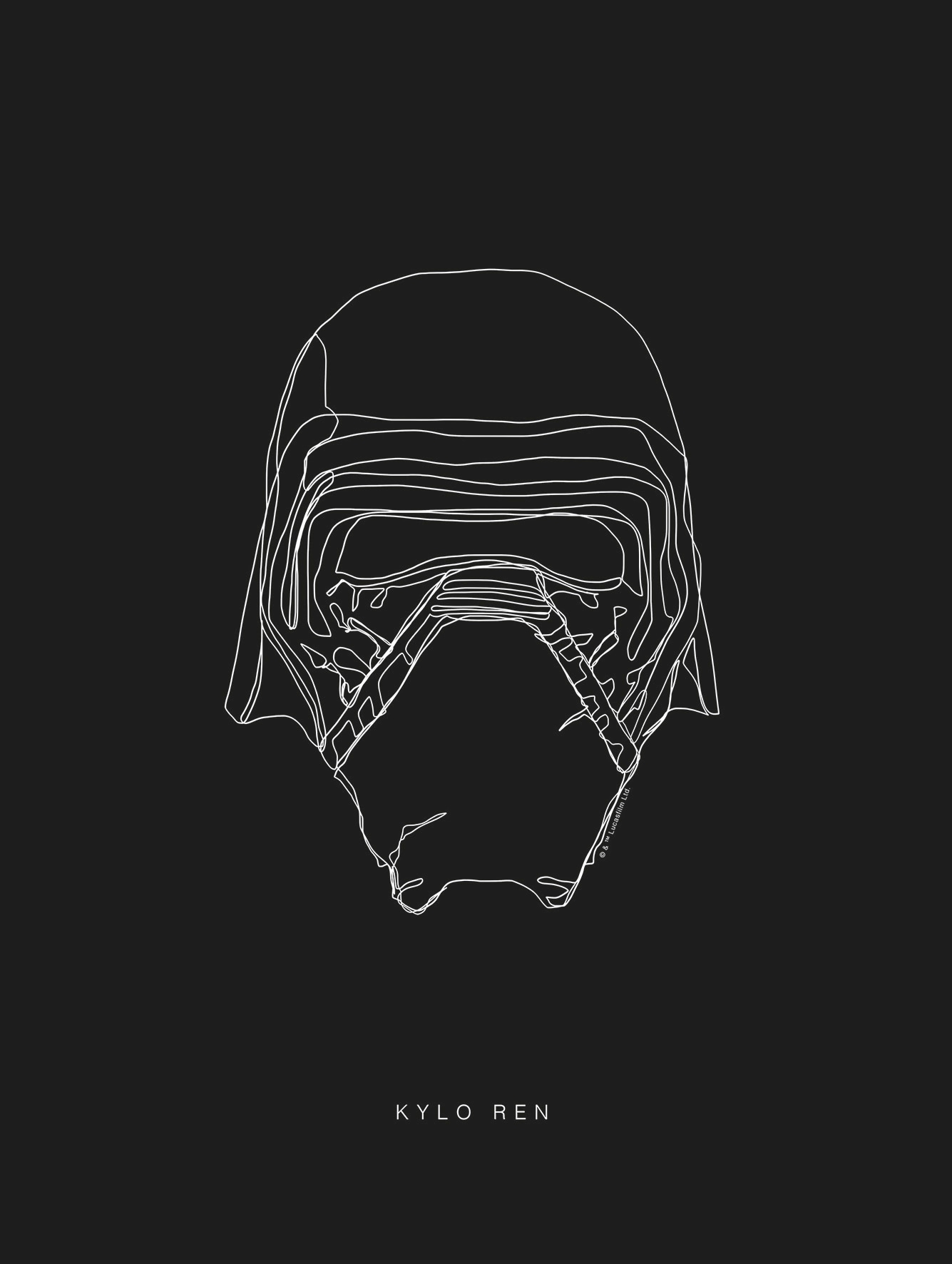 Poster »Star Wars Lines Dark Side Kylo«, Star Wars, (1 St.), Kinderzimmer,...