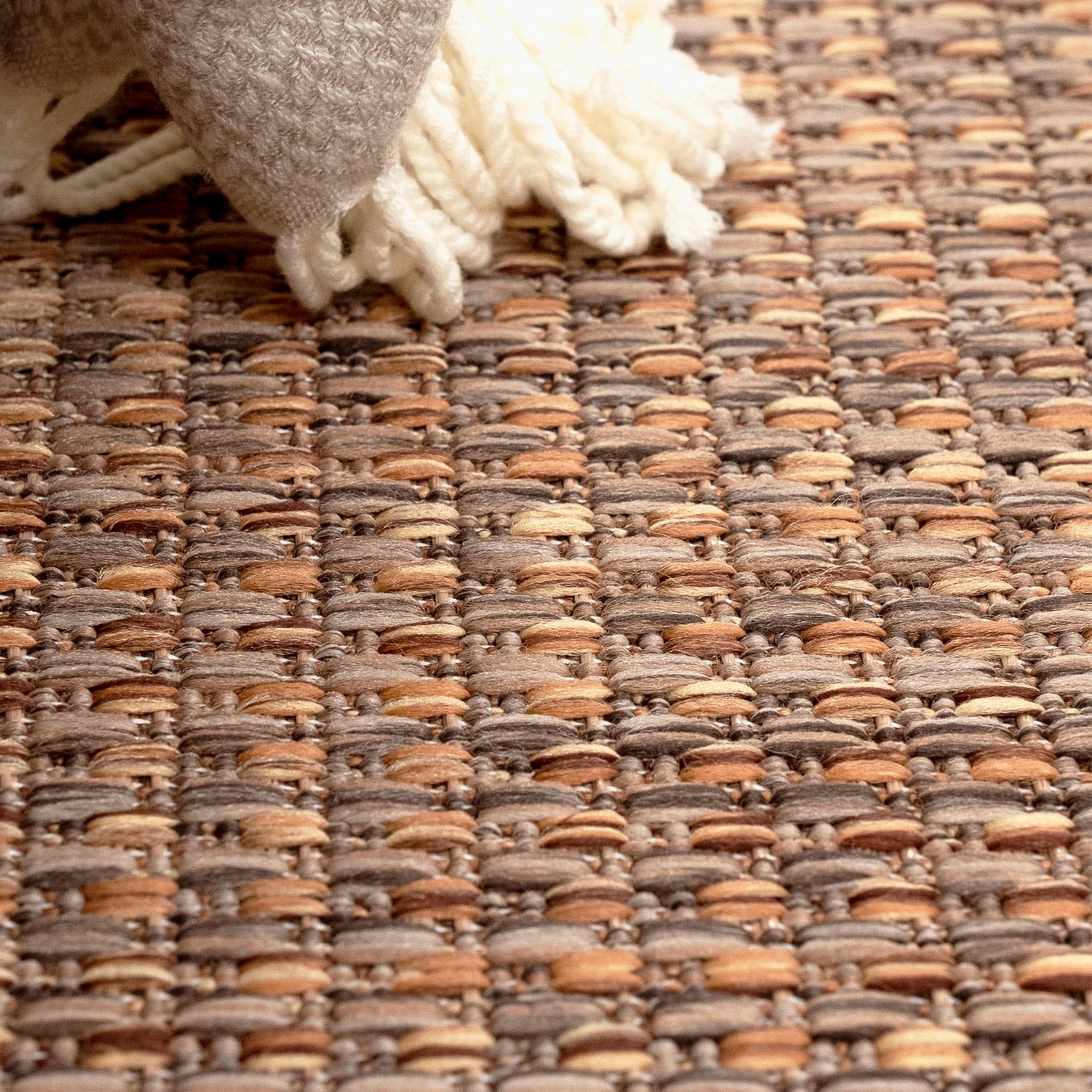 Paco Home Teppich »Napoli 777«, rechteckig, 4 mm Höhe, Flachgewebe, meliert, In- und Outdoor geeignet, Wohnzimmer